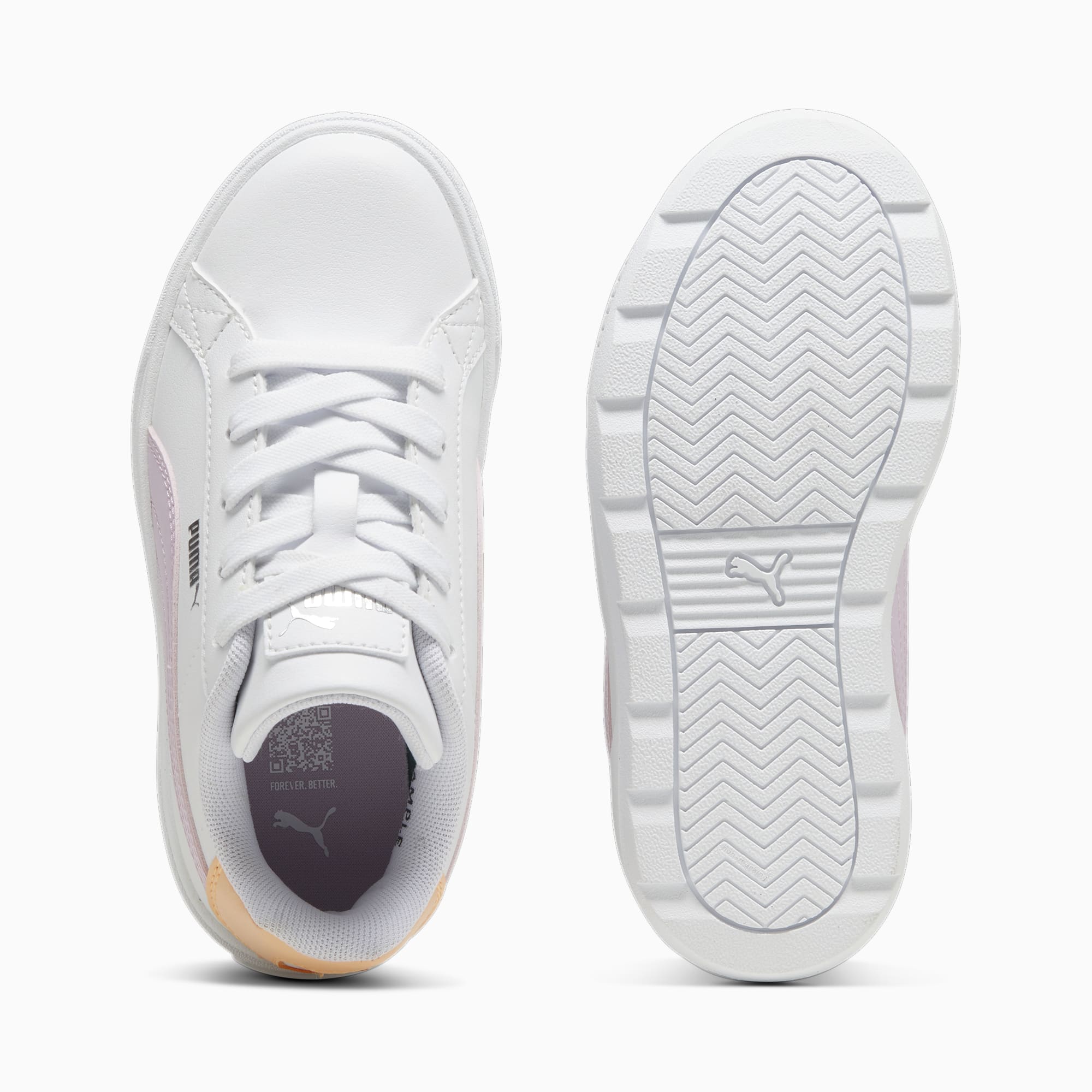 PUMA Karmen L Sneakers Kids, White/Grape Mist/Silver, Size 33, Shoes