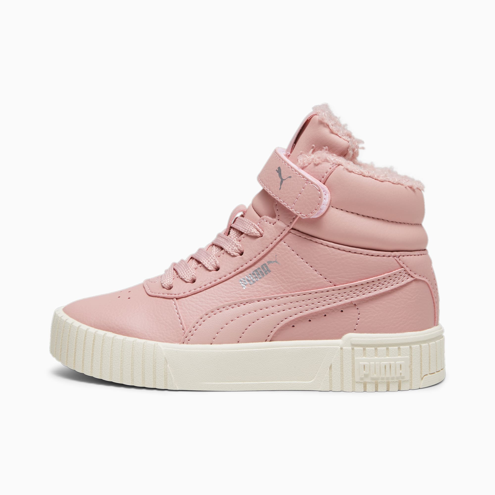 PUMA Carina 2.0 Mid Winter Sneakers Kids, Future Pink/Silver/Alpine Snow, Size 34,5, Shoes