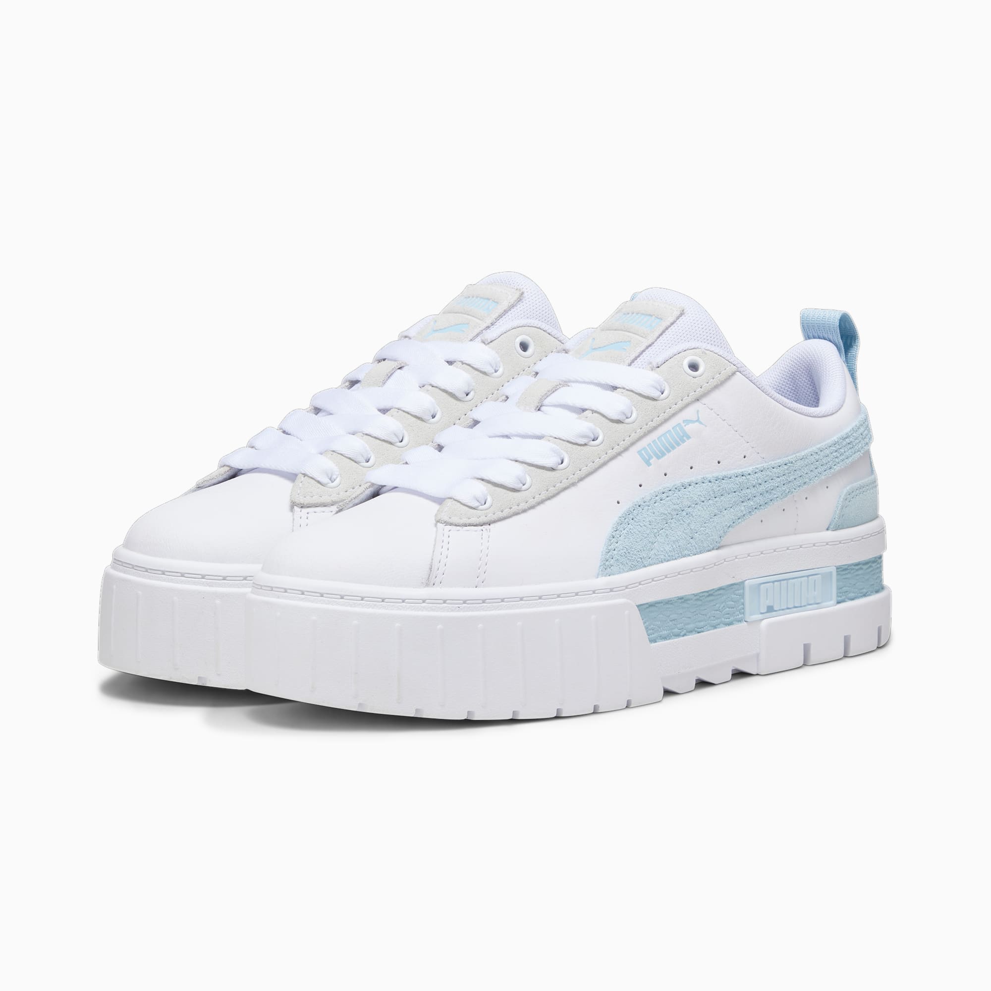 PUMA Mayze Mix Women's Sneakers, White/Icy Blue, Size 35,5, Shoes
