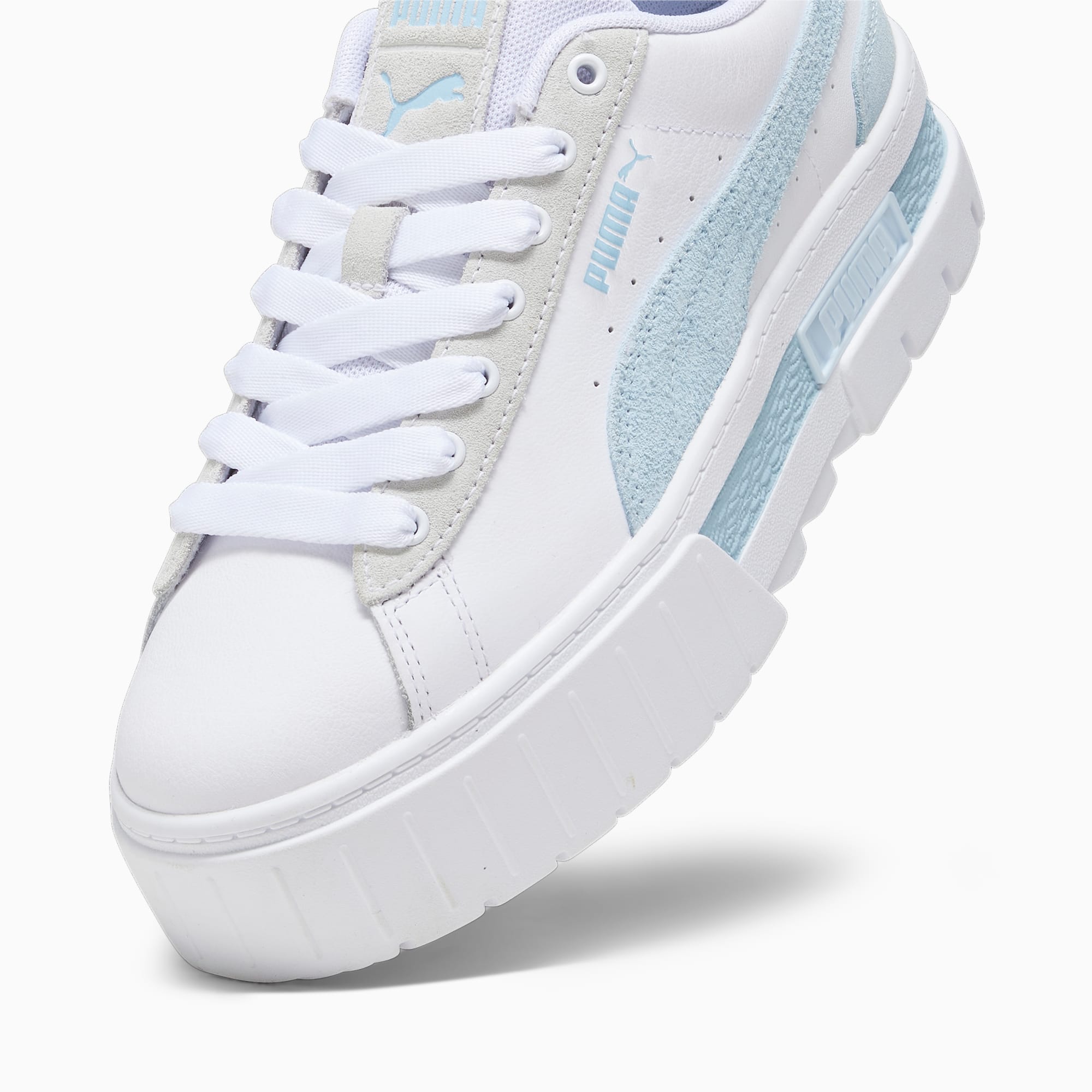 PUMA Mayze Mix Women's Sneakers, White/Icy Blue, Size 35,5, Shoes