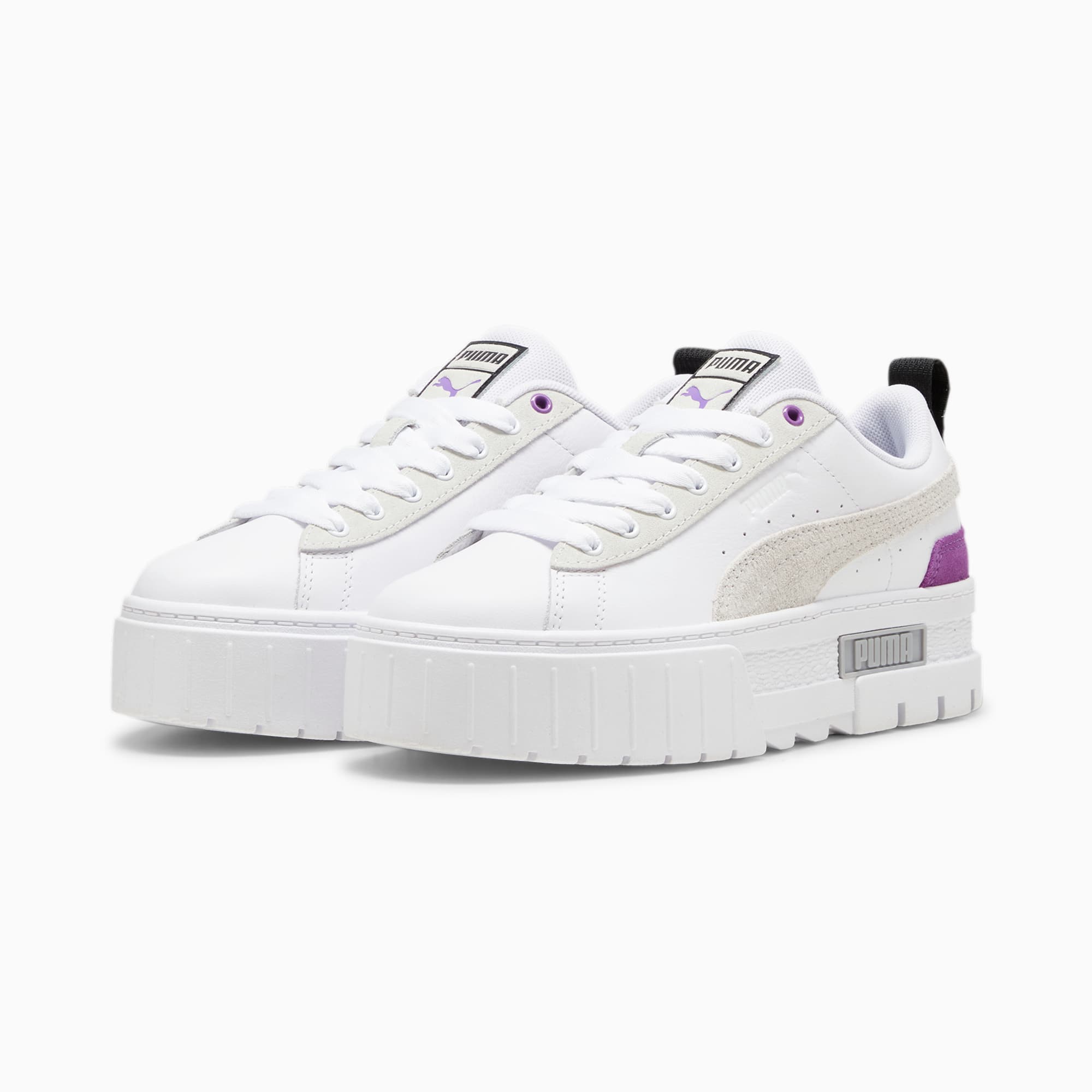 PUMA Mayze Mix Women's Sneakers, White/Ultraviolet, Size 35,5, Shoes