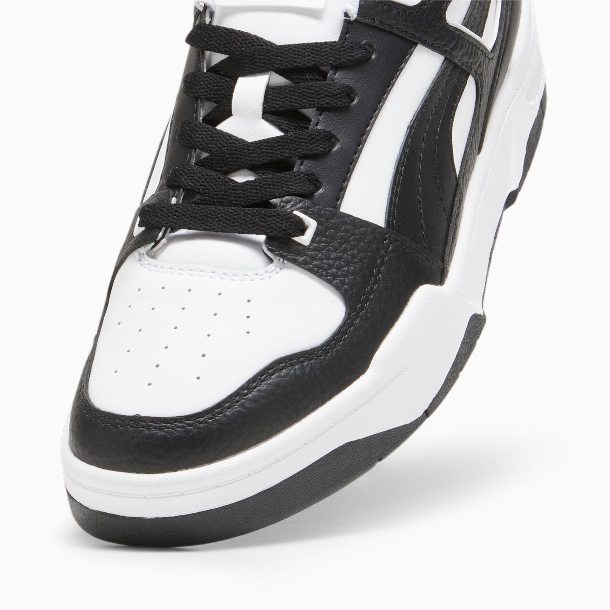 PUMA Slipstream Leren Sneakers Voor Dames, Wit/Zwart