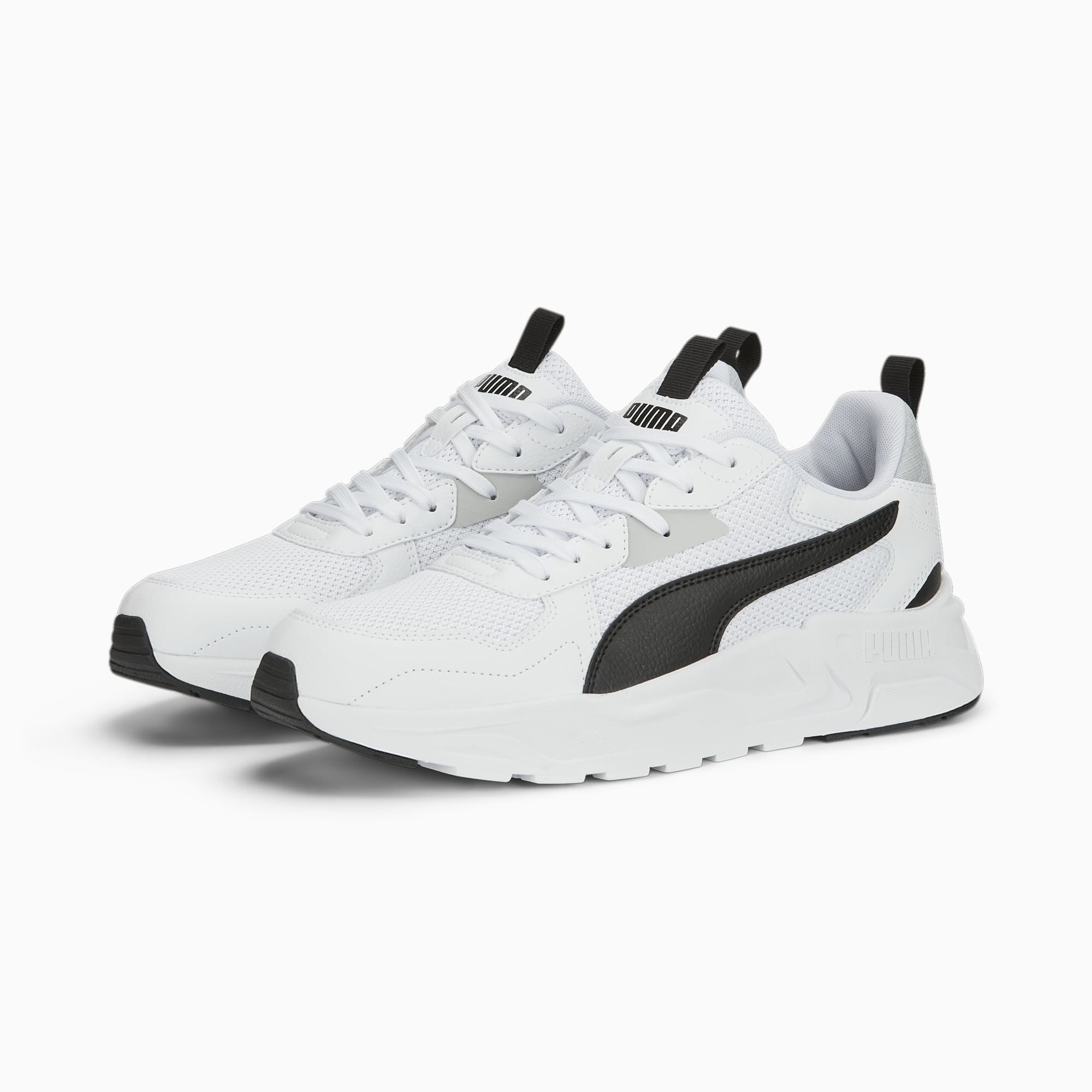 PUMA Trinity Lite Sneakers Men, White/Black/Cool Light Grey, Size 35,5, Shoes