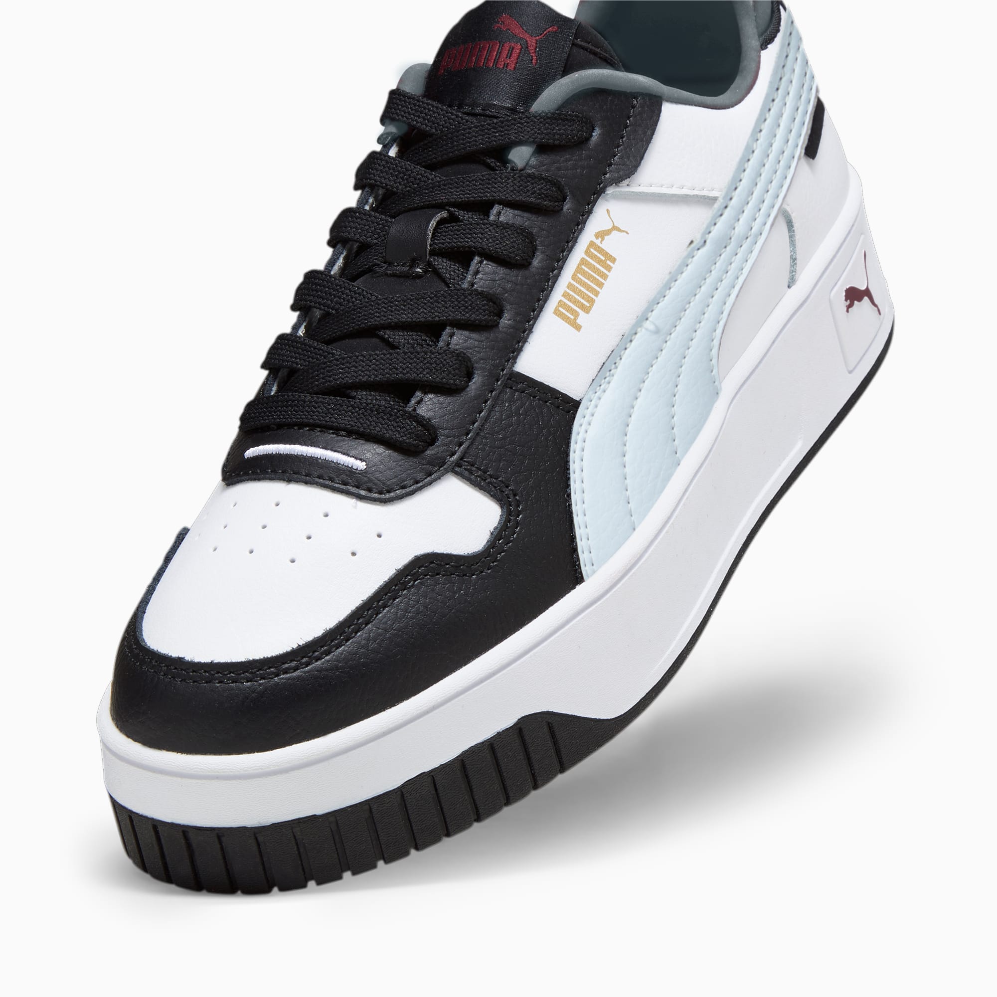 PUMA Carina Street sneakers voor Dames, Wit/Blauw/Zwart