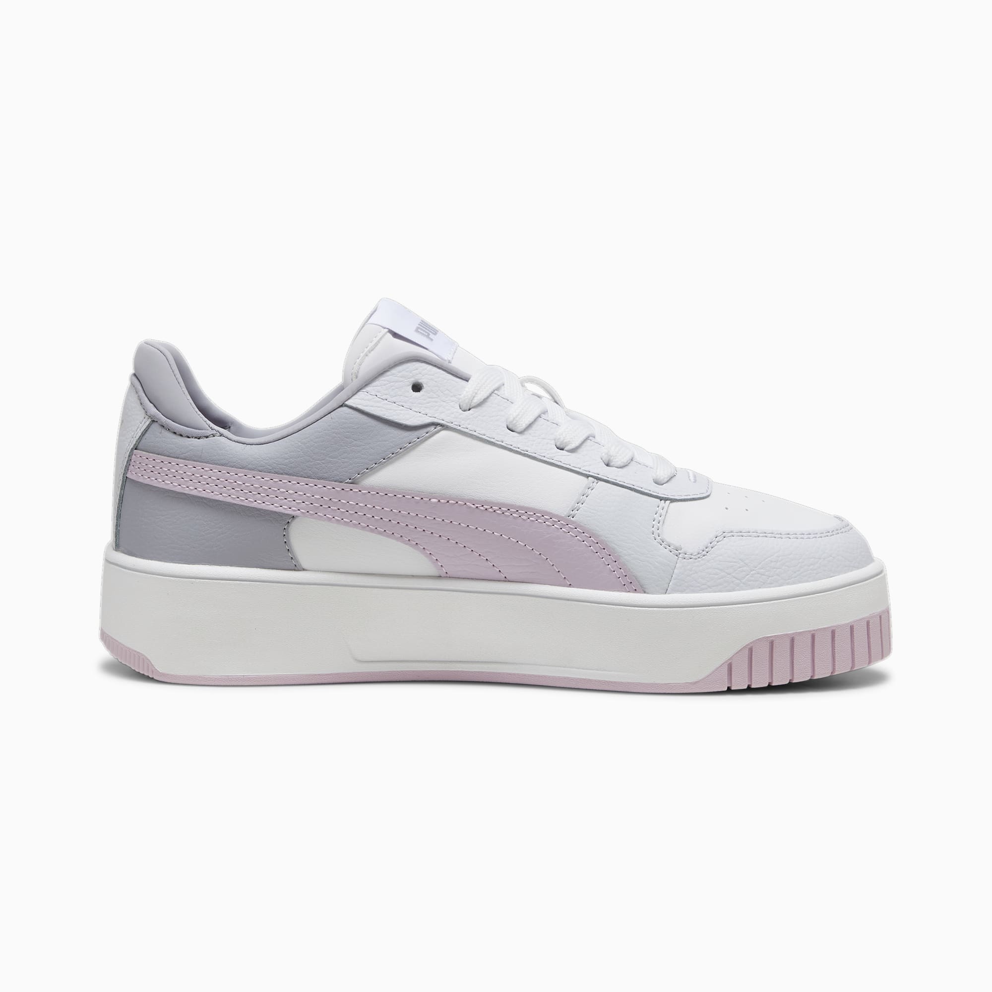 PUMA Carina Street Sneakers Women, White/Grape Mist/Silver, Size 35,5, Shoes