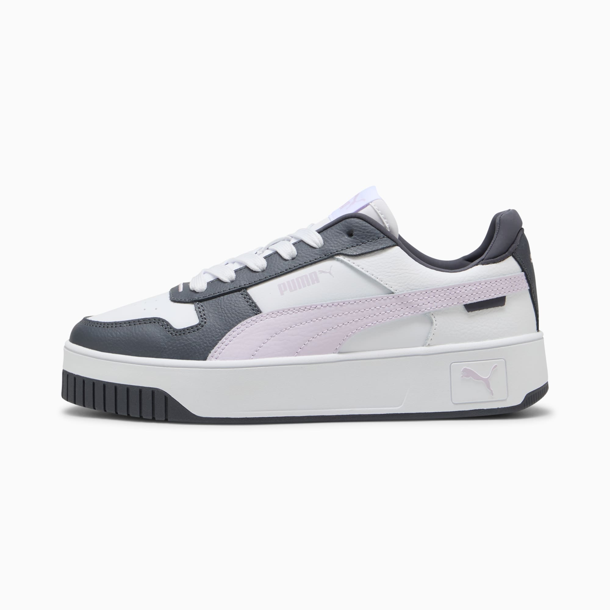 PUMA Carina Street Sneakers Women, White/Lilac Frost/Galactic Grey, size 8
