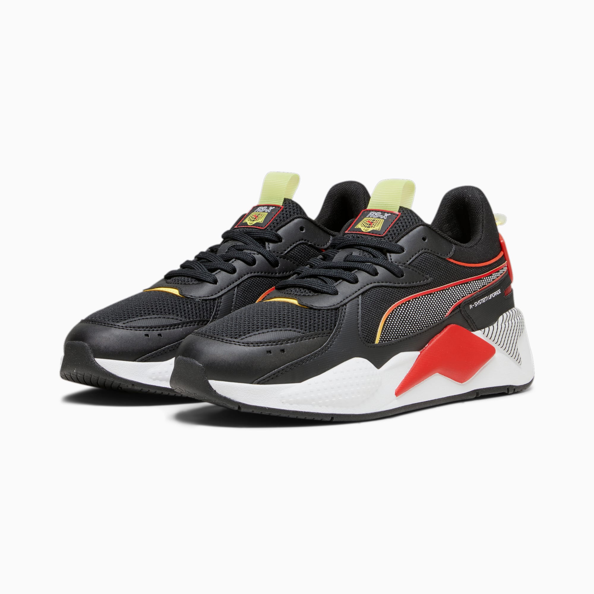 Men's PUMA Rs-X 3D Sneakers, Black/Red, Size 35,5, Shoes