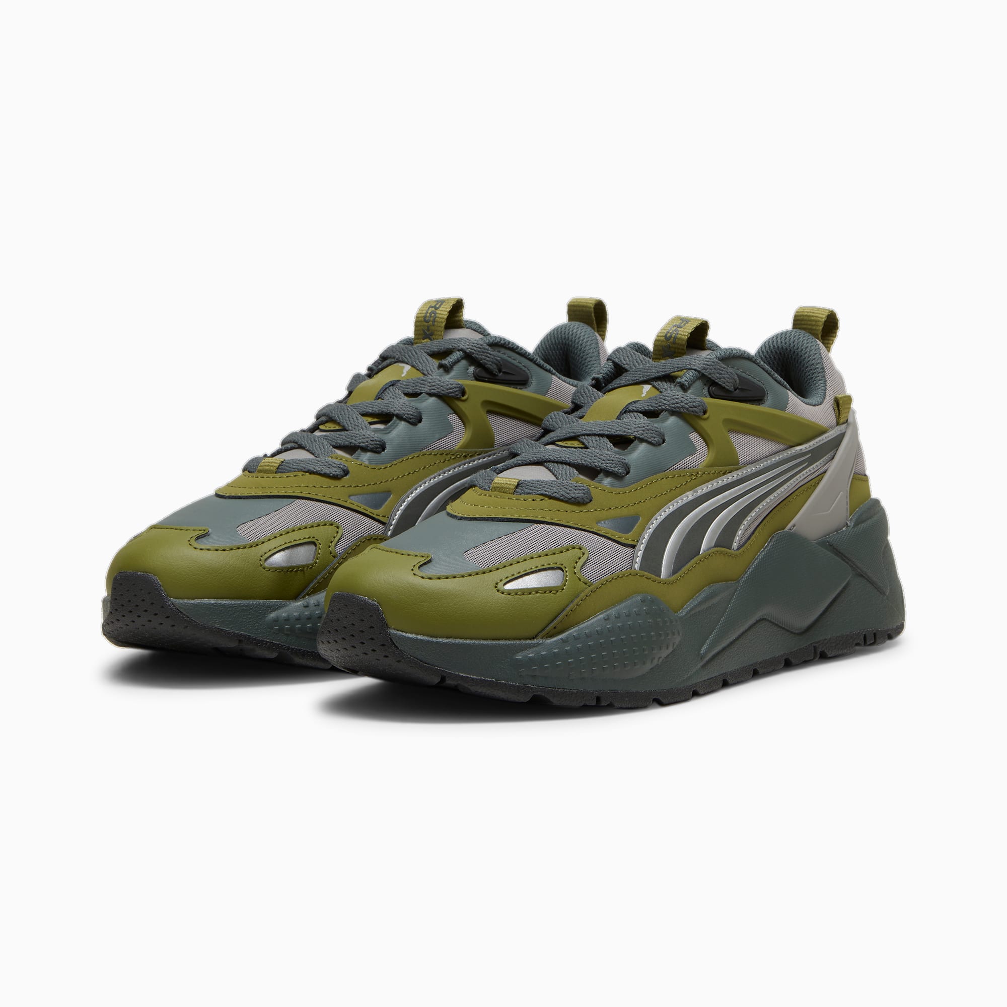 Women's PUMA Rs-X Efekt Reflective Sneakers, Stormy Slate/Olive Green, Size 35,5, Shoes