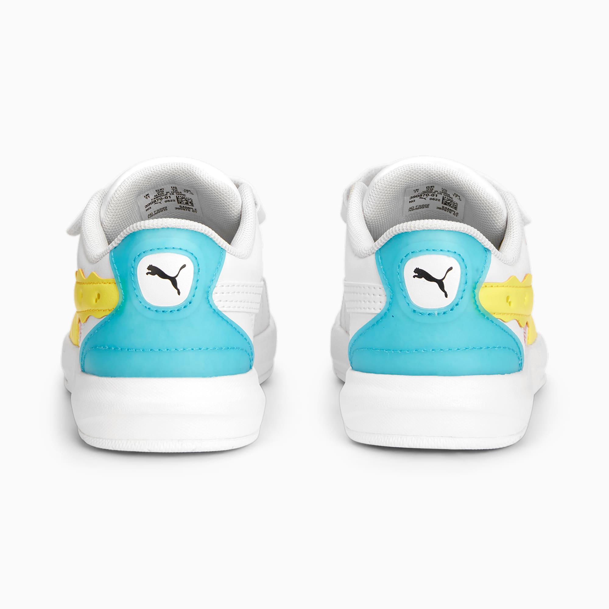 PUMA X Spongebob Evolve Court Sneakers Kids, White/Celandine/Hero Blue, Size 27,5, Shoes