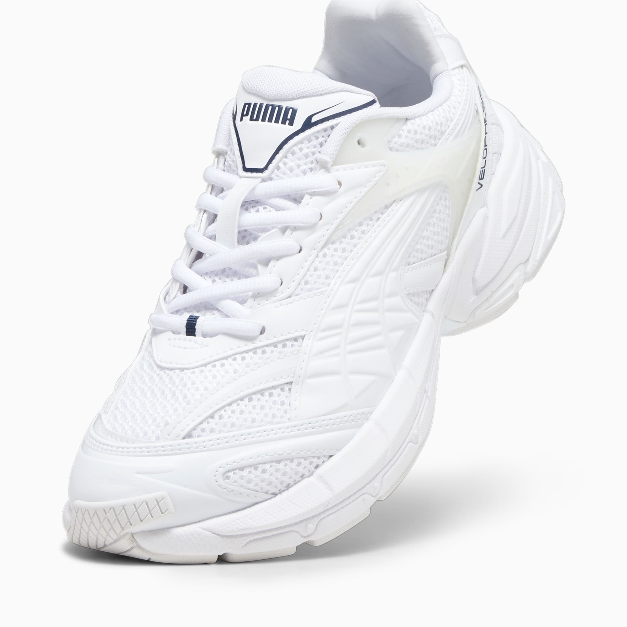 PUMA Velophasis Technisch Sneakers Schuhe, Weiß/Blau, Größe: 36, Schuhe