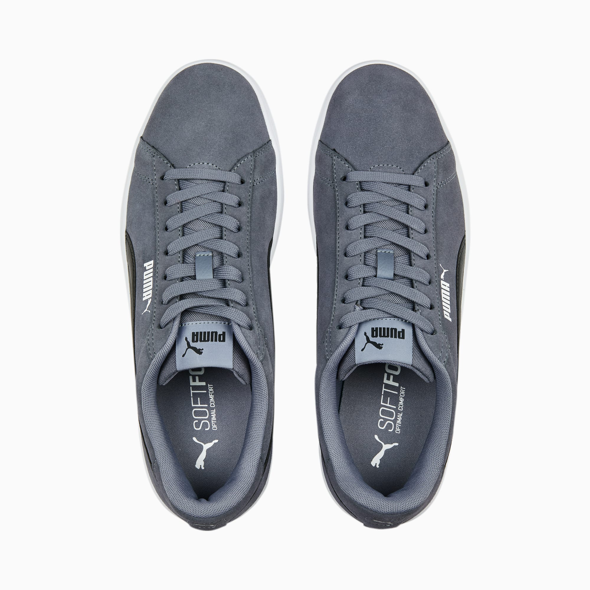 PUMA Chaussure Sneakers Smash 3.0, Blanc/Noir/Gris