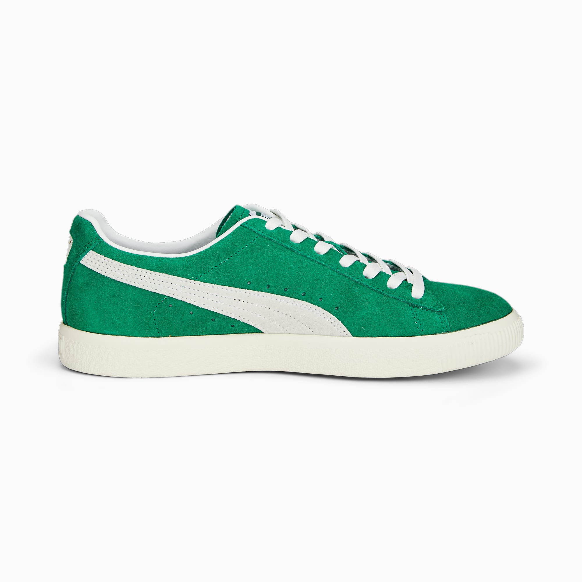 Women's PUMA Clyde OG Sneakers, Verdant Green/White/Pristine, Size 35,5, Shoes