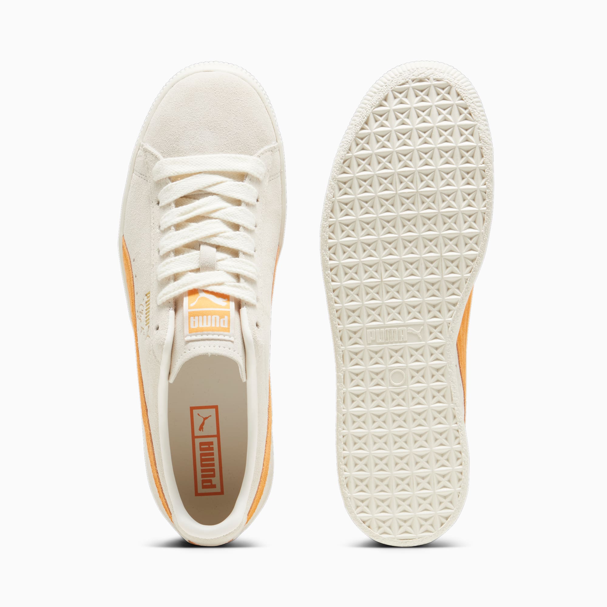 Women's PUMA Clyde OG Sneakers, Frosted Ivory/Clementine, Size 35,5, Shoes