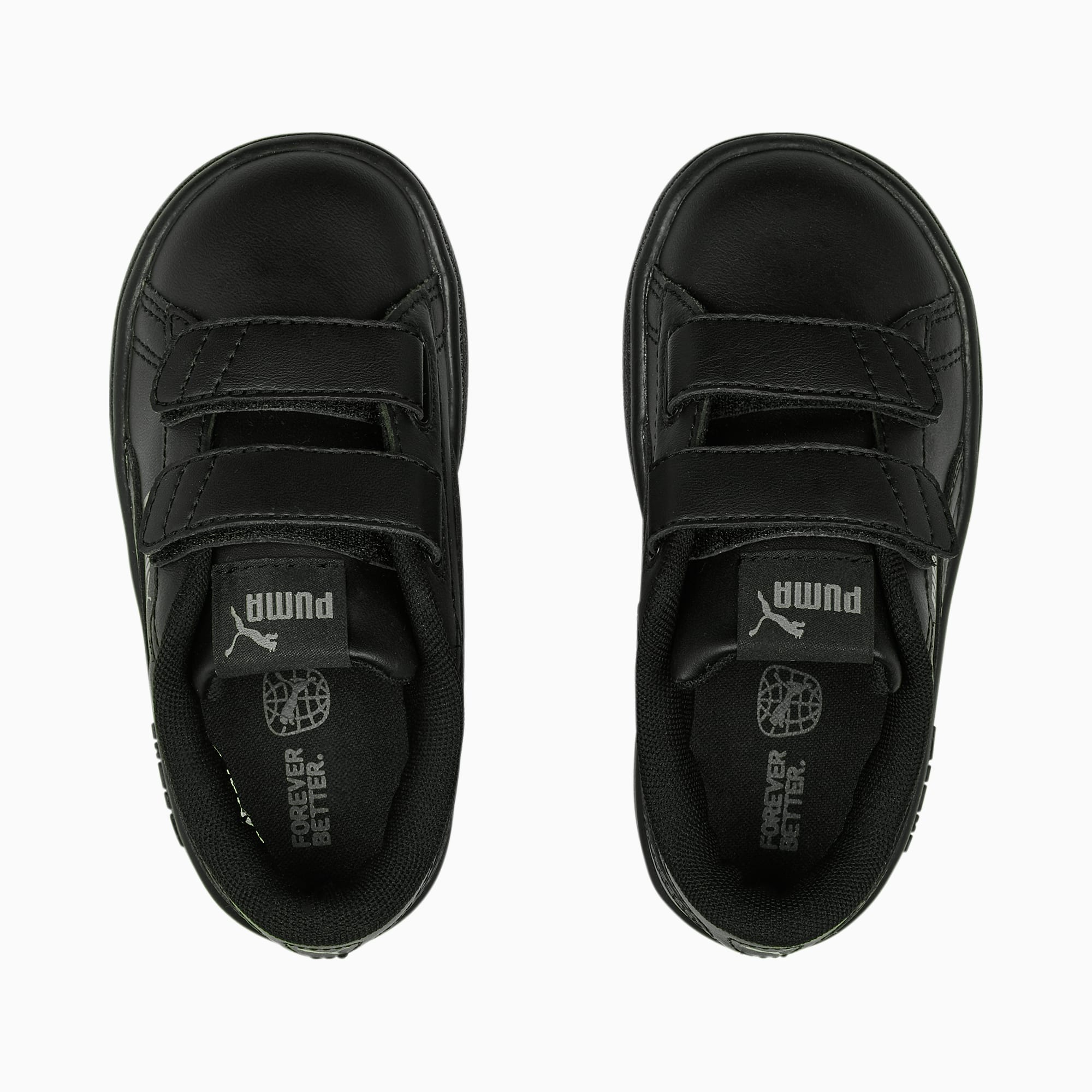 PUMA Zapatillas Para Bebés Smash 3.0 Leather V, Gris/Negro