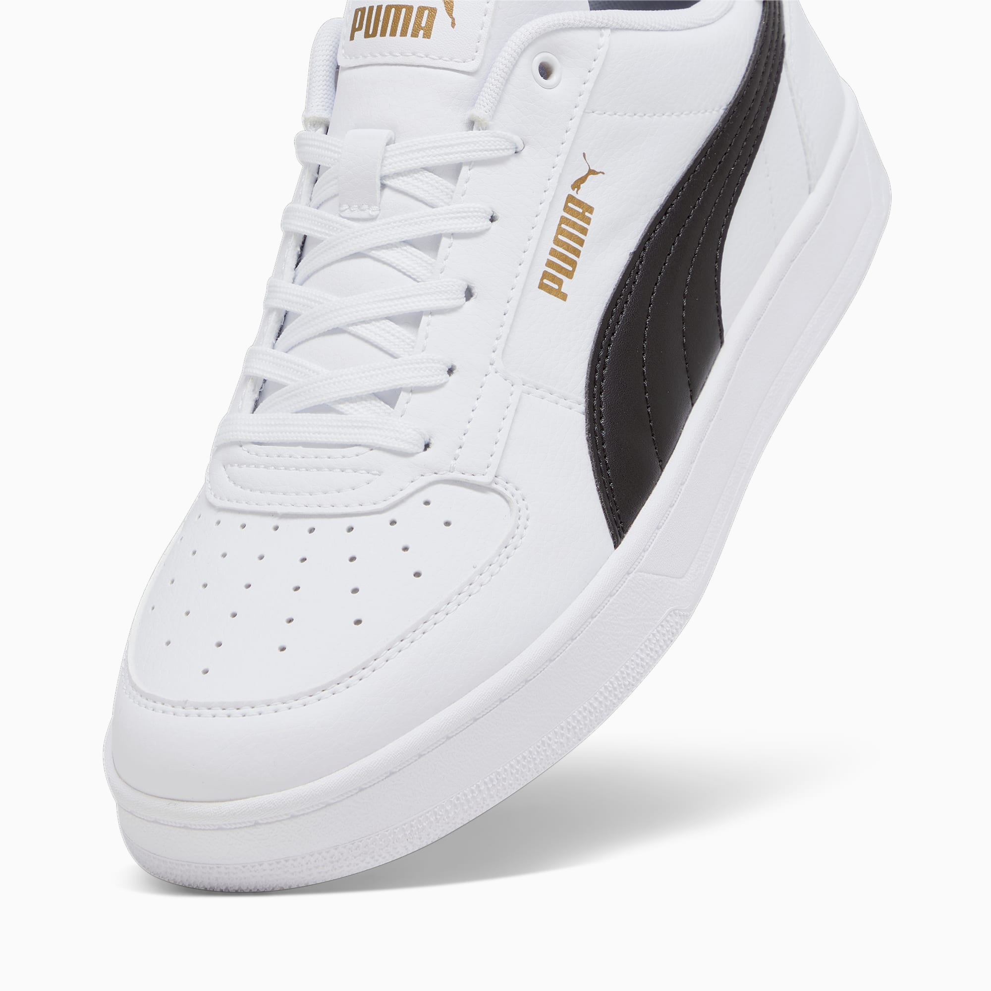 Women's PUMA Caven 2.0 Sneakers, White/Black/Gold, Size 35,5, Shoes