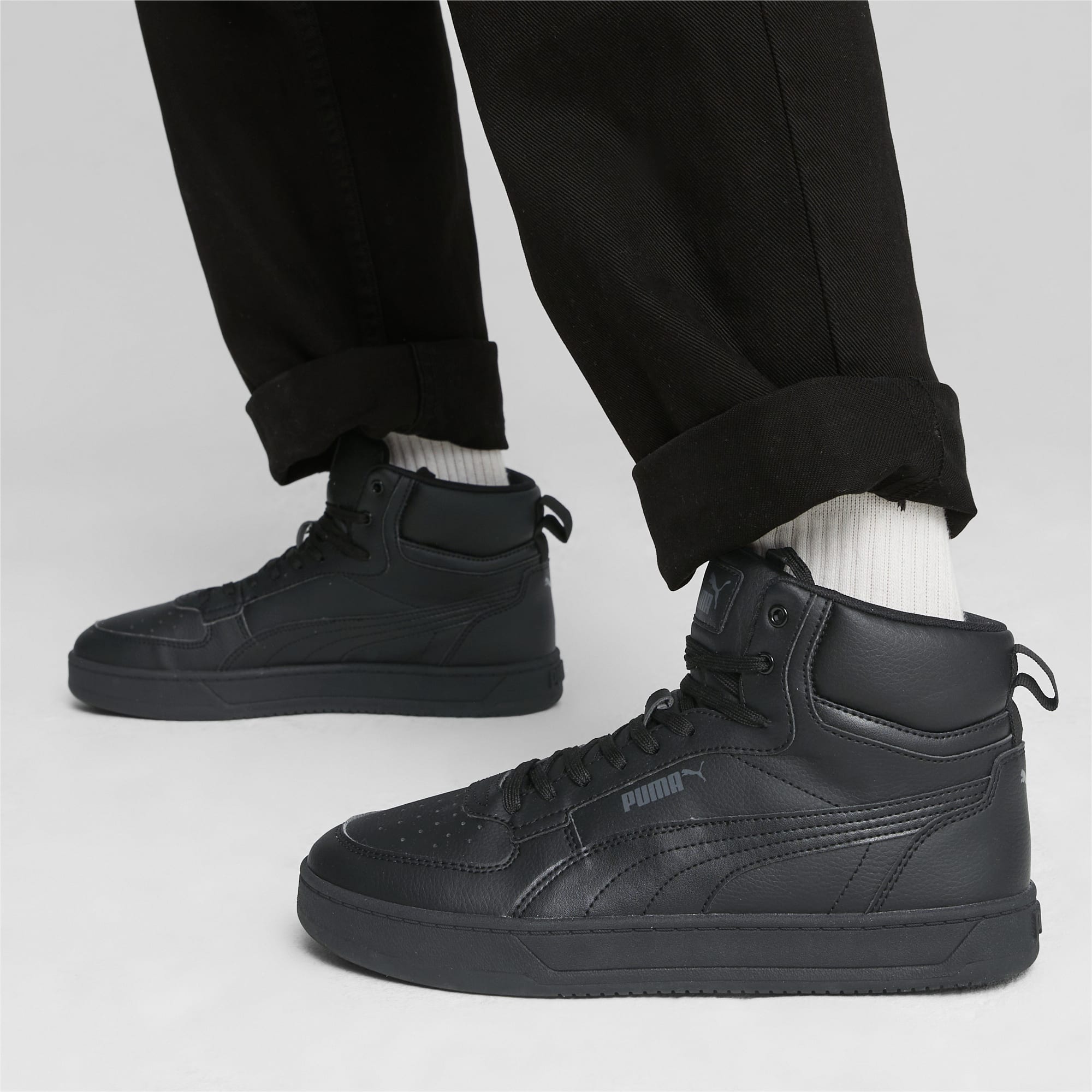 Women's PUMA Caven 2.0 Mid Sneakers, Black/Cool Dark Grey, Size 35,5, Shoes