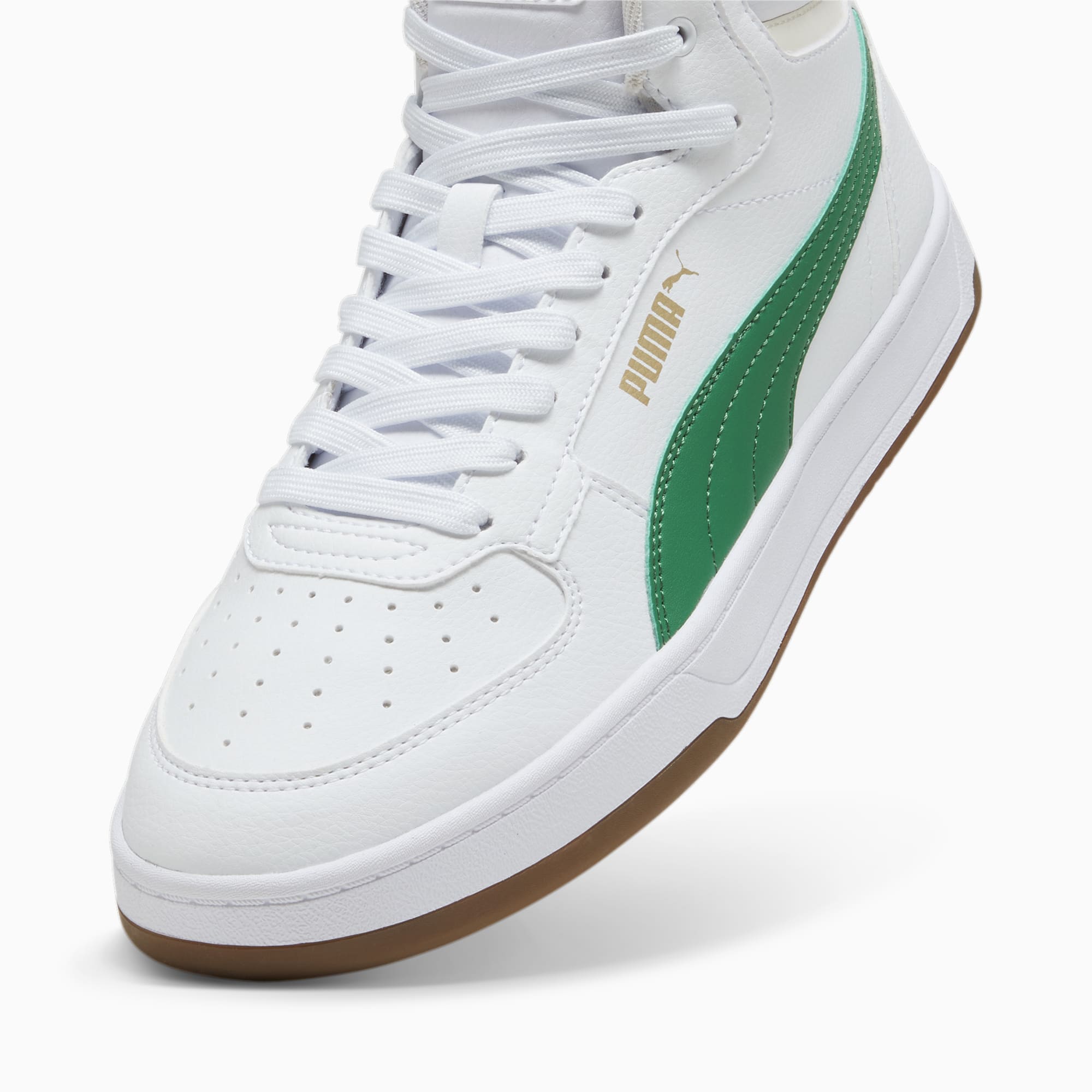 PUMA Caven 2.0 Mid sneakers voor Dames, Wit/Groen/Grijs