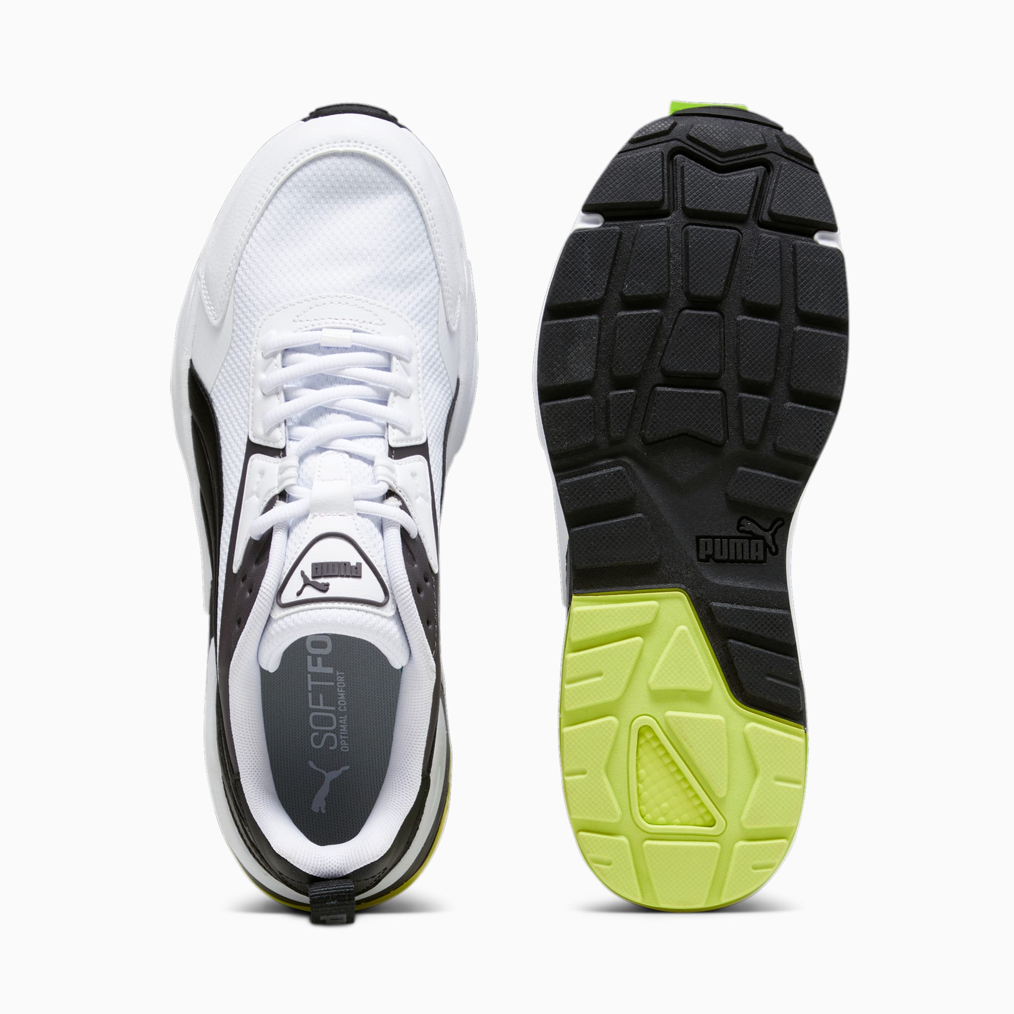 Women's PUMA Vis2K Sneakers, White/Black/Yellow Burst, Size 35,5, Shoes