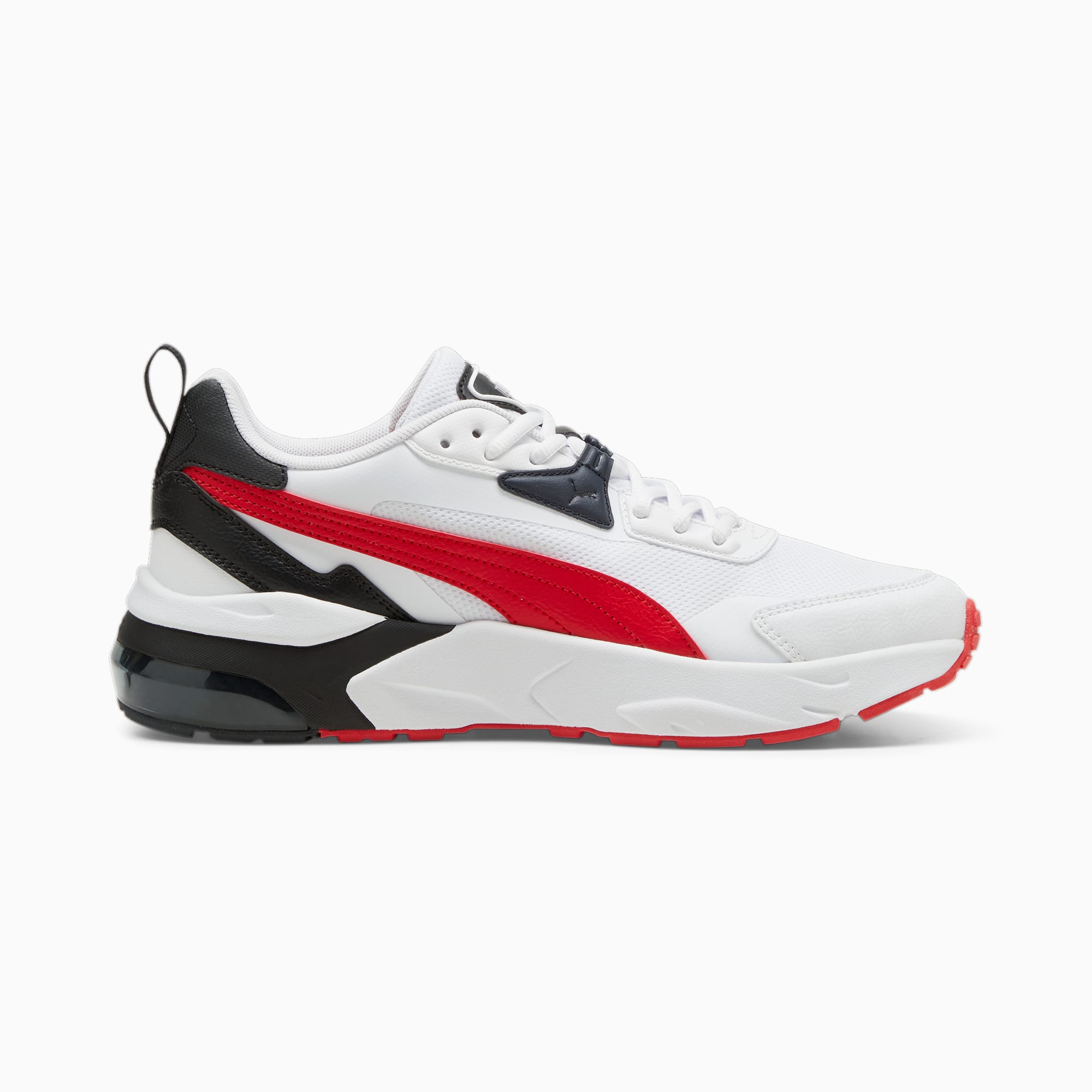 Women's PUMA Vis2K Sneakers, White/For All Time Red/Black, Size 35,5, Shoes