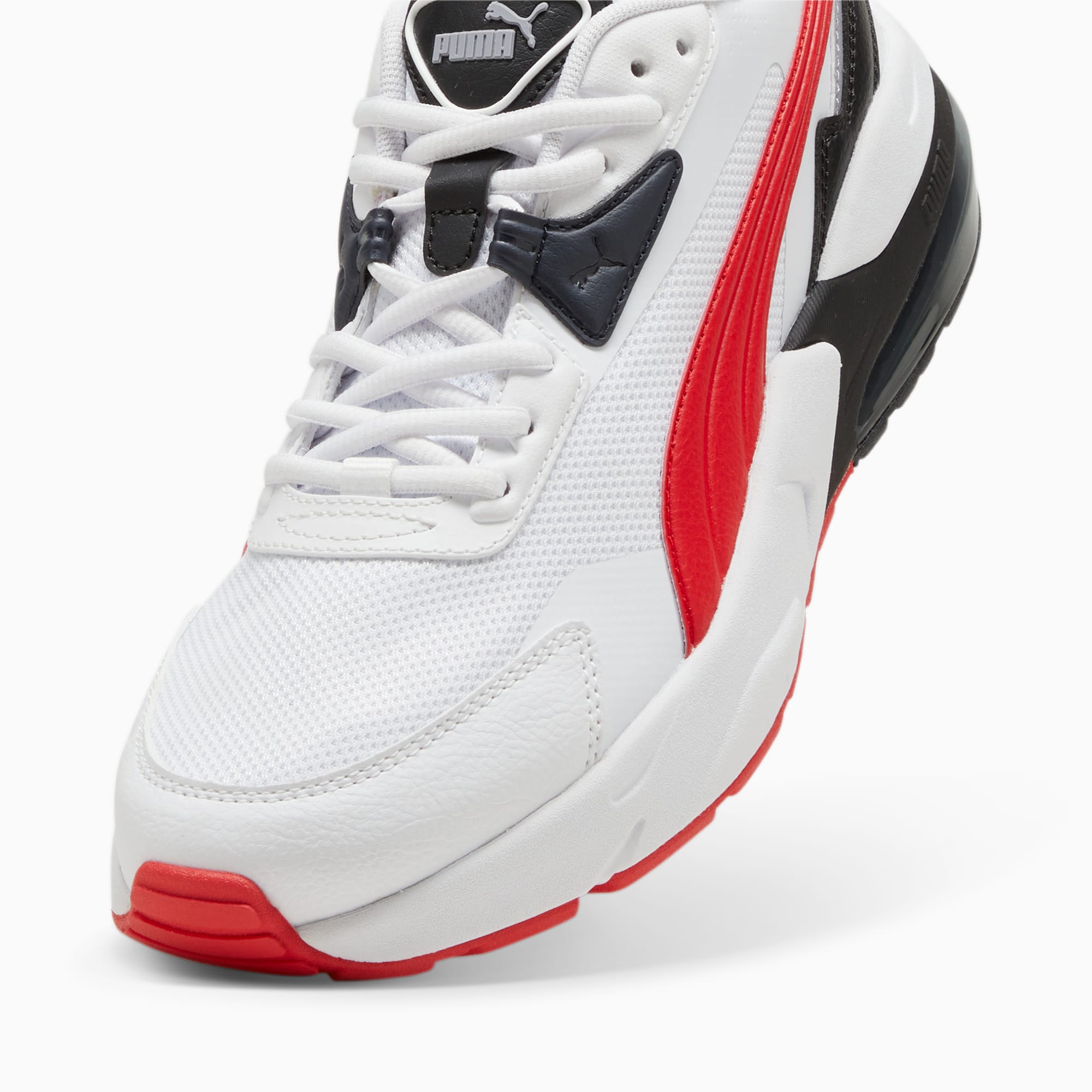 Women's PUMA Vis2K Sneakers, White/For All Time Red/Black, Size 35,5, Shoes