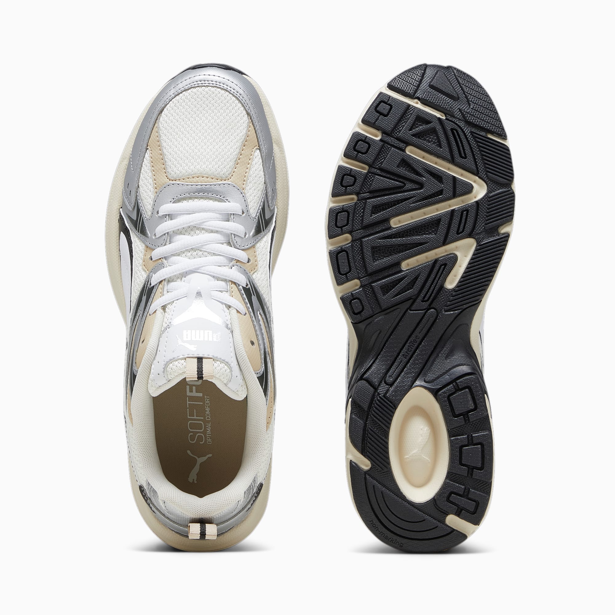 PUMA Chaussure Sneakers Milenio Tech, Blanc/Argent