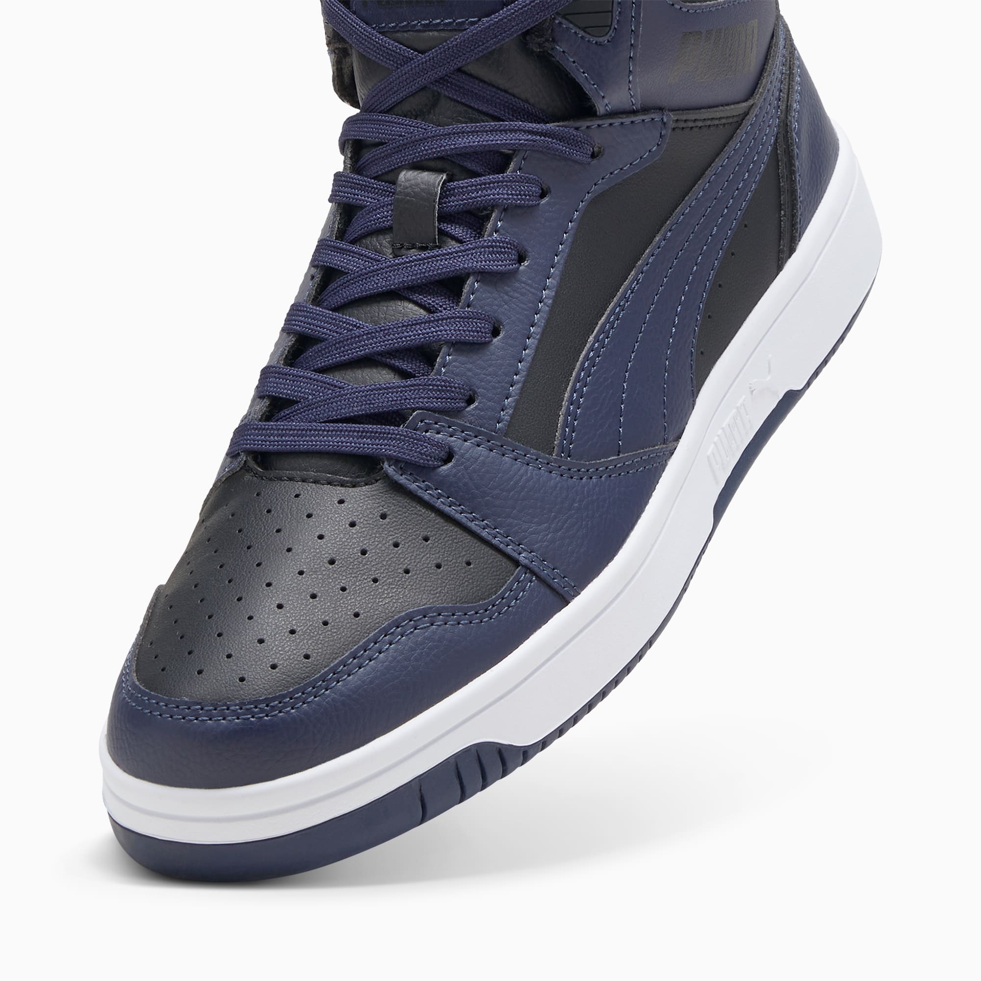 PUMA Rebound sneakers voor Dames, Wit/Blauw/Zwart