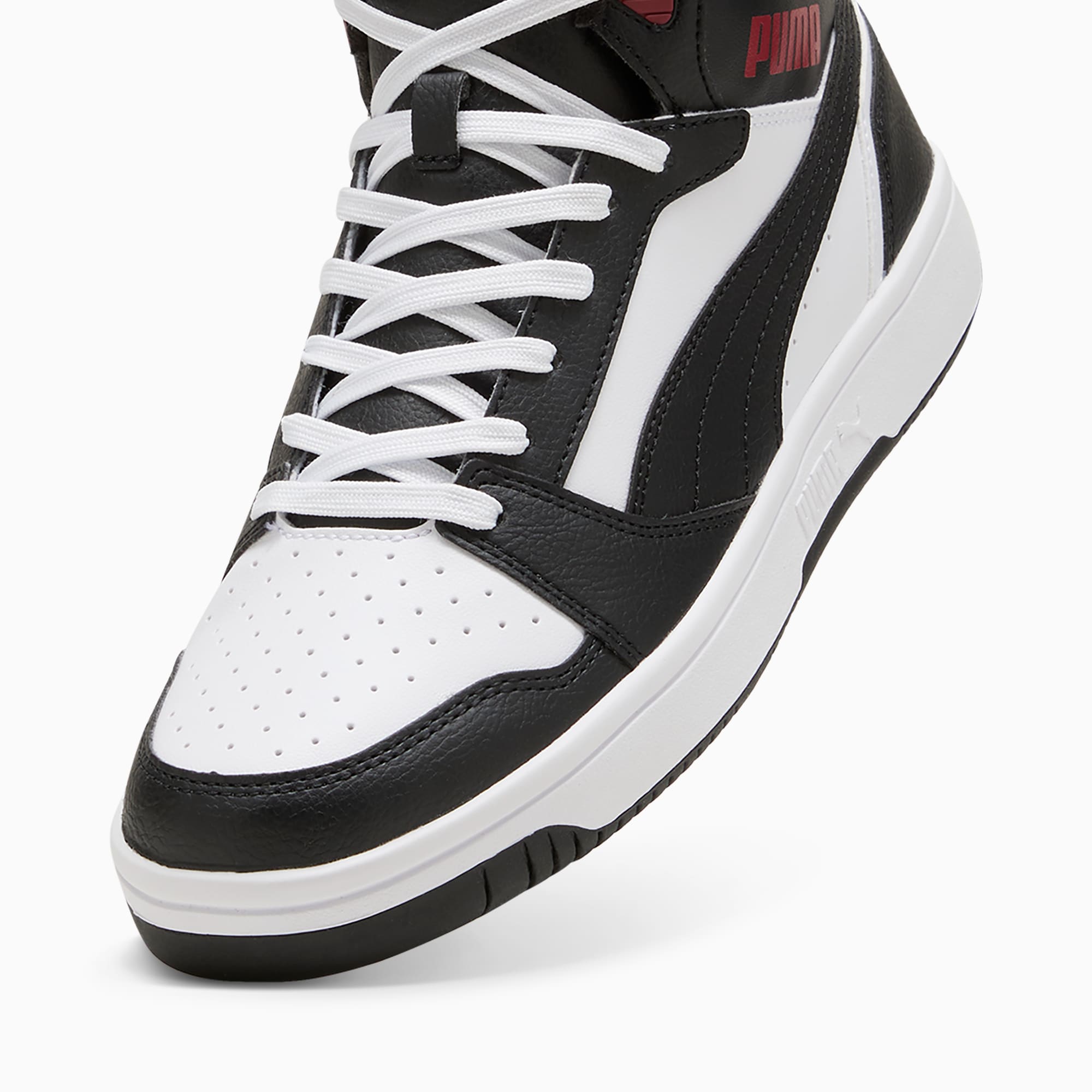 PUMA Rebound sneakers voor Dames, Wit/Zwart/Rood