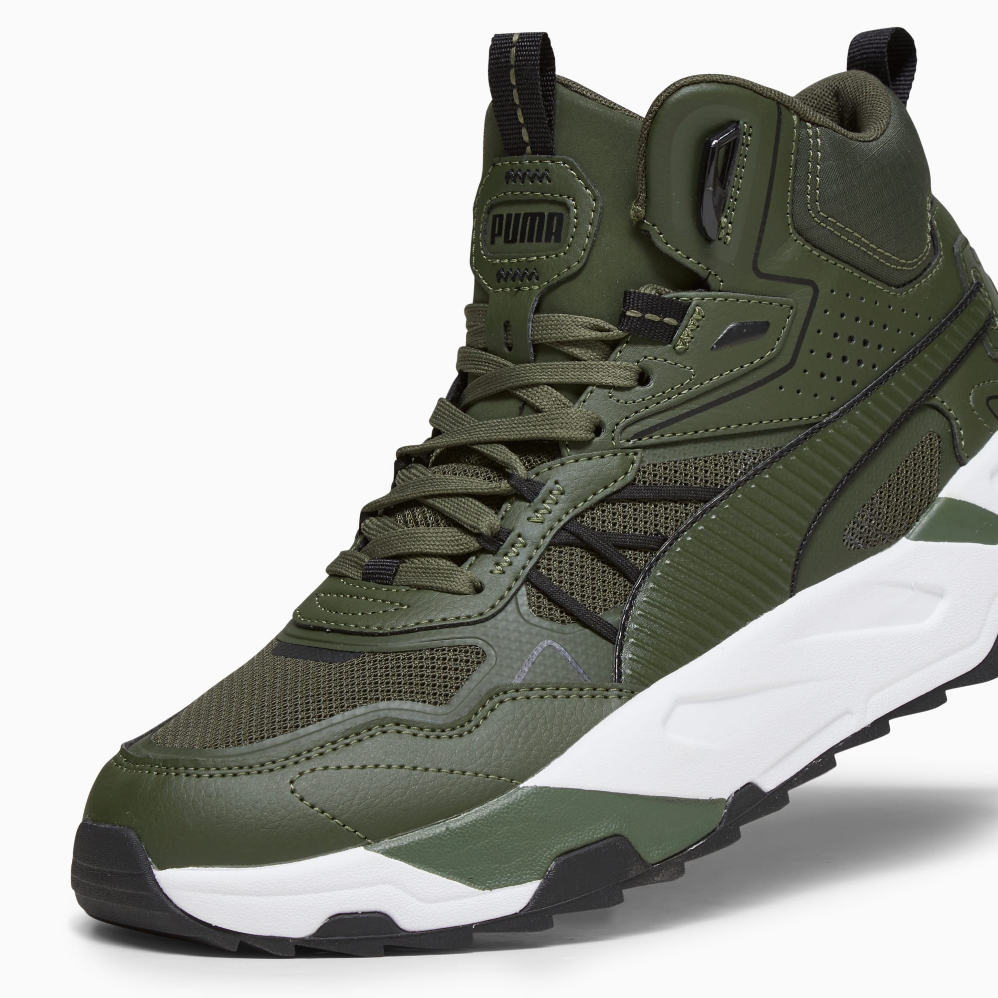 PUMA Trinity Mid Hybrid herensneakers, Zwart