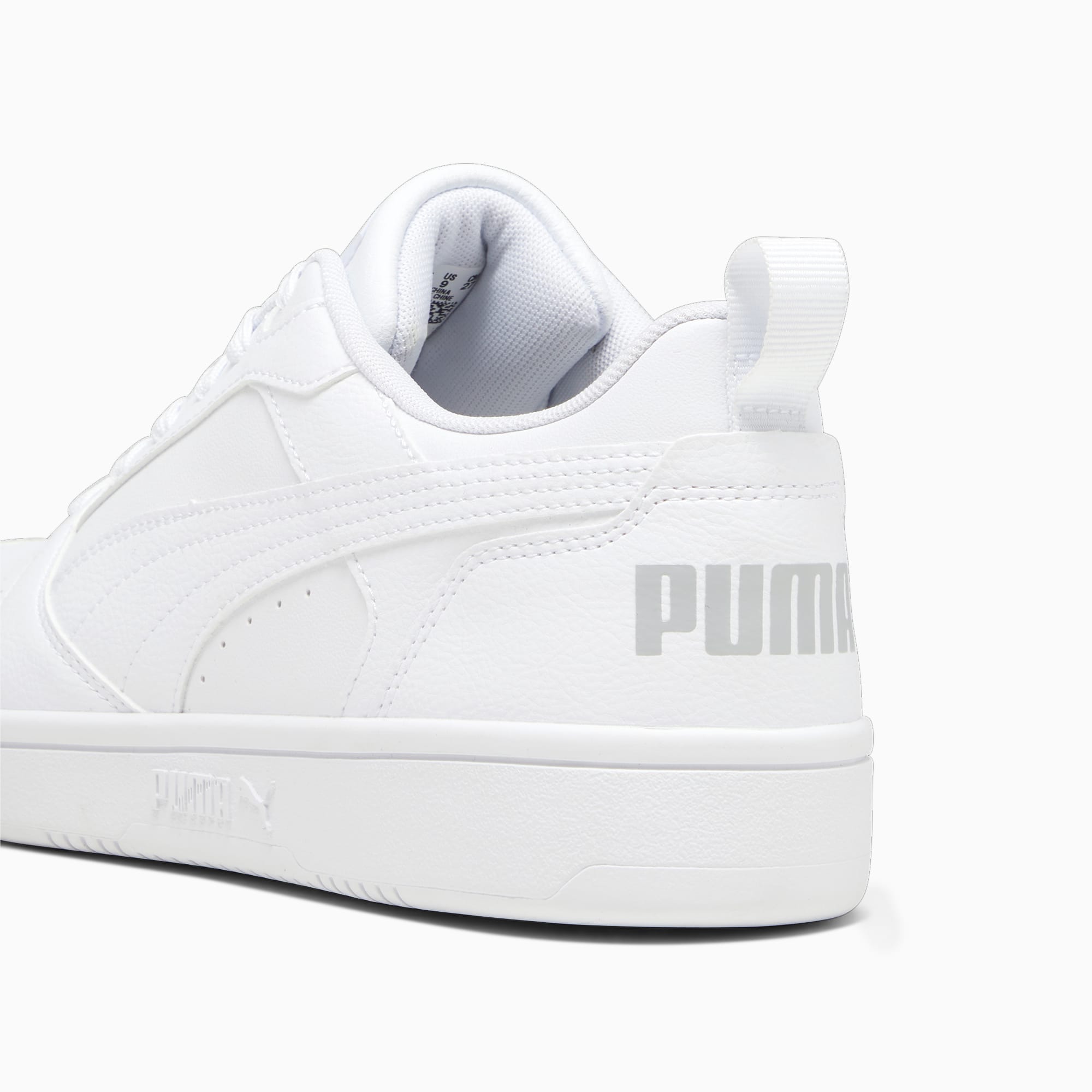 Women's PUMA Rebound V6 Low Sneakers, White/Cool Light Grey, Size 35,5, Shoes