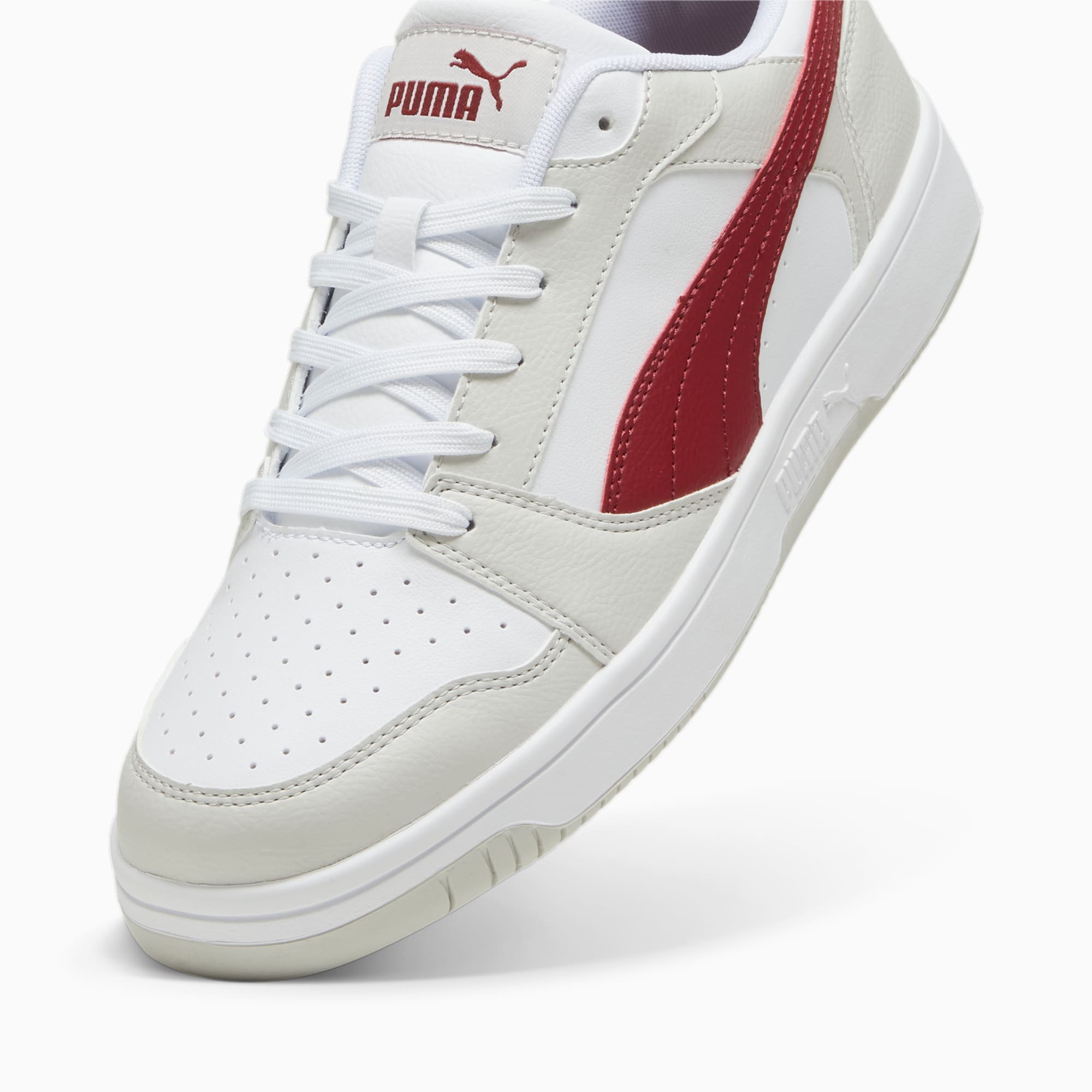 PUMA Rebound V6 Low sneakers voor Dames, Grijs/Rood/Wit