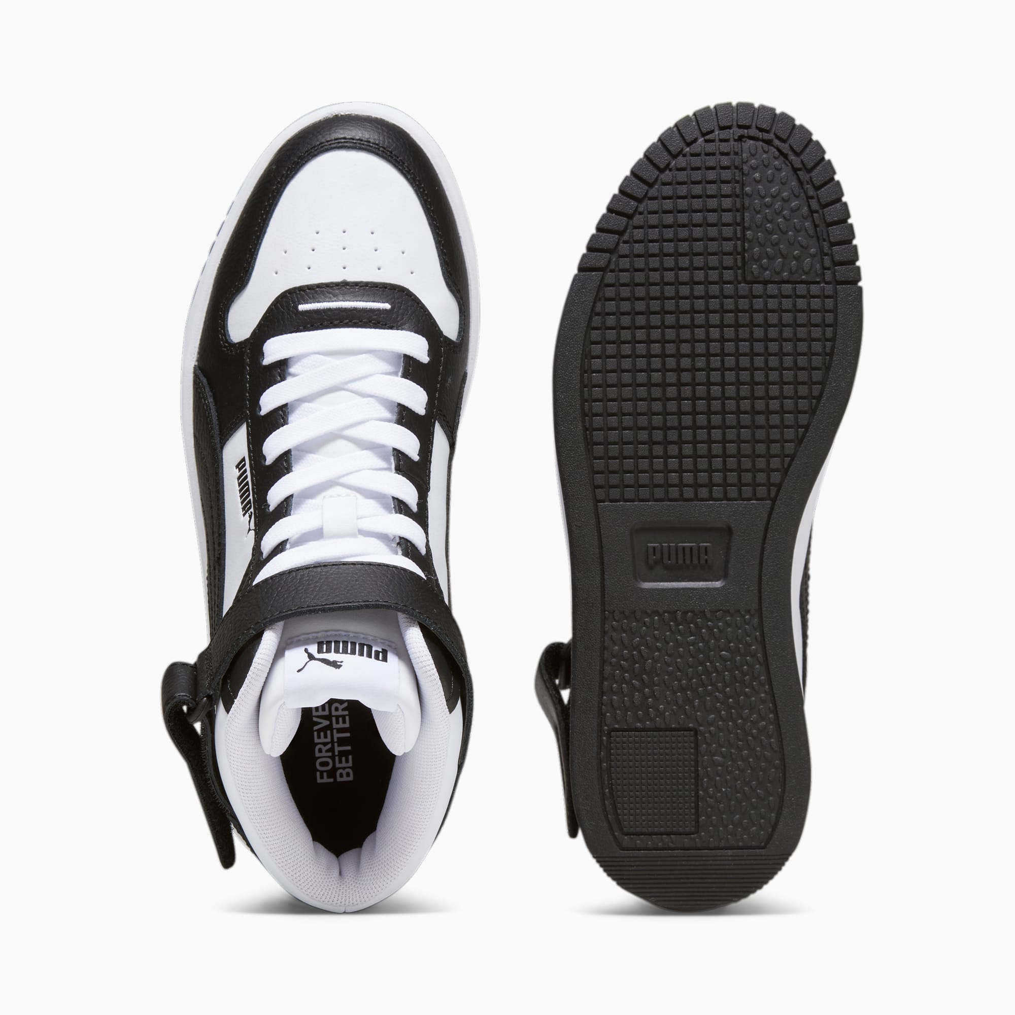 PUMA Carina Street Mid Sneakers Damen Schuhe, Weiß/Schwarz, Größe: 35.5, Schuhe
