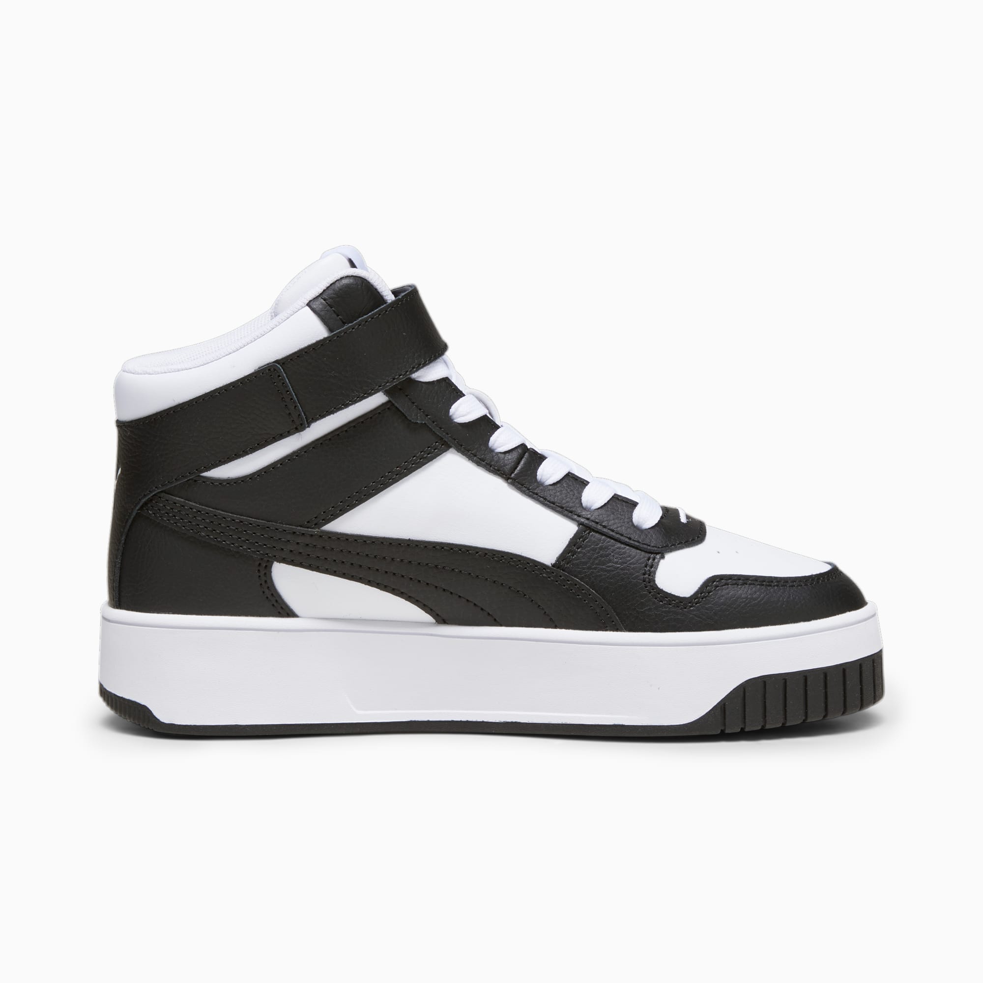 PUMA Carina Street Mid Sneakers Damen Schuhe, Weiß/Schwarz, Größe: 35.5, Schuhe