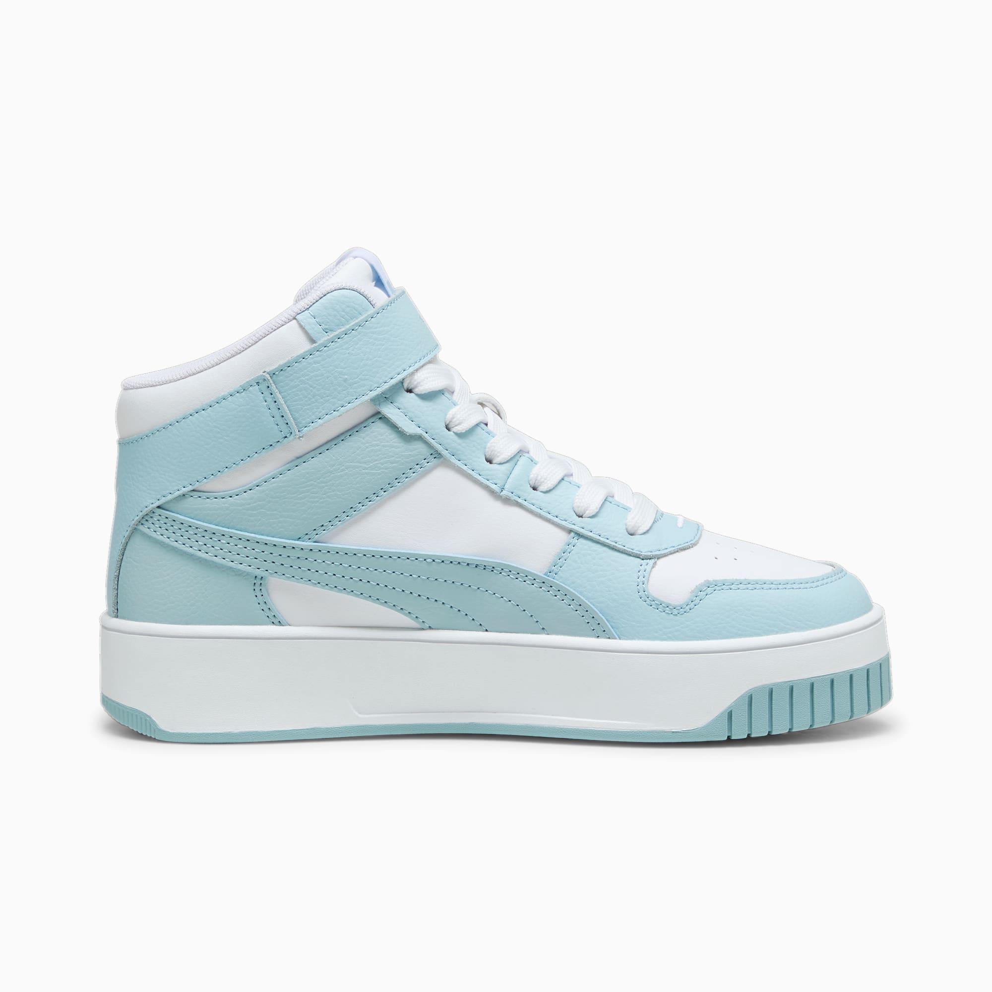PUMA Carina Street Mid Women's Sneakers, White/Turquoise Surf, Size 42,5, Shoes