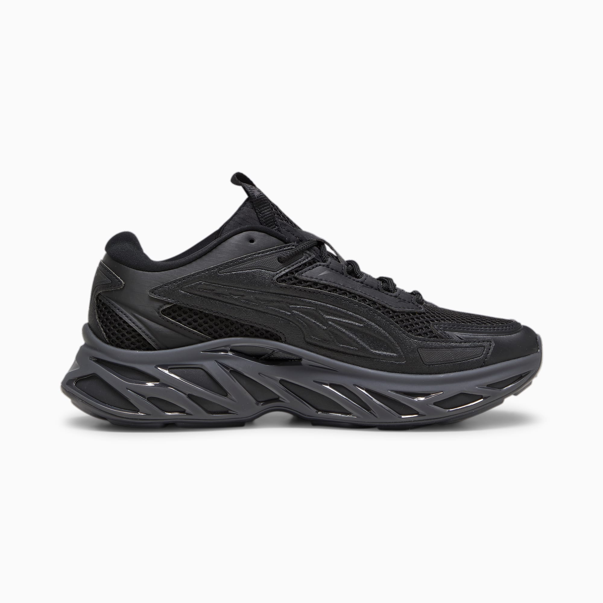 Men's PUMA Exotek Sneakers, Black/Flat Dark Grey, Size 36, Shoes
