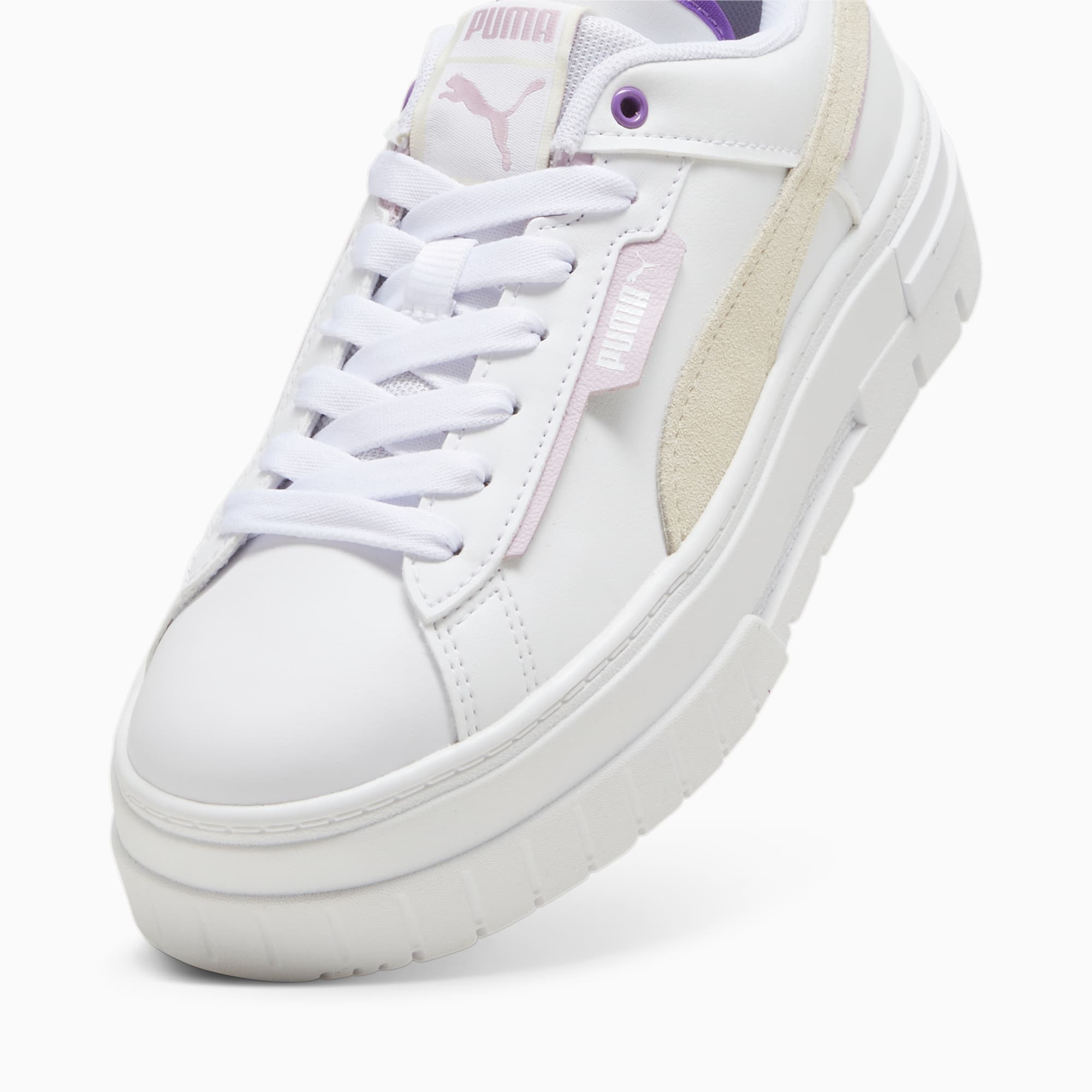 PUMA Mayze Crashed sneakers voor Dames, Paars/Wit