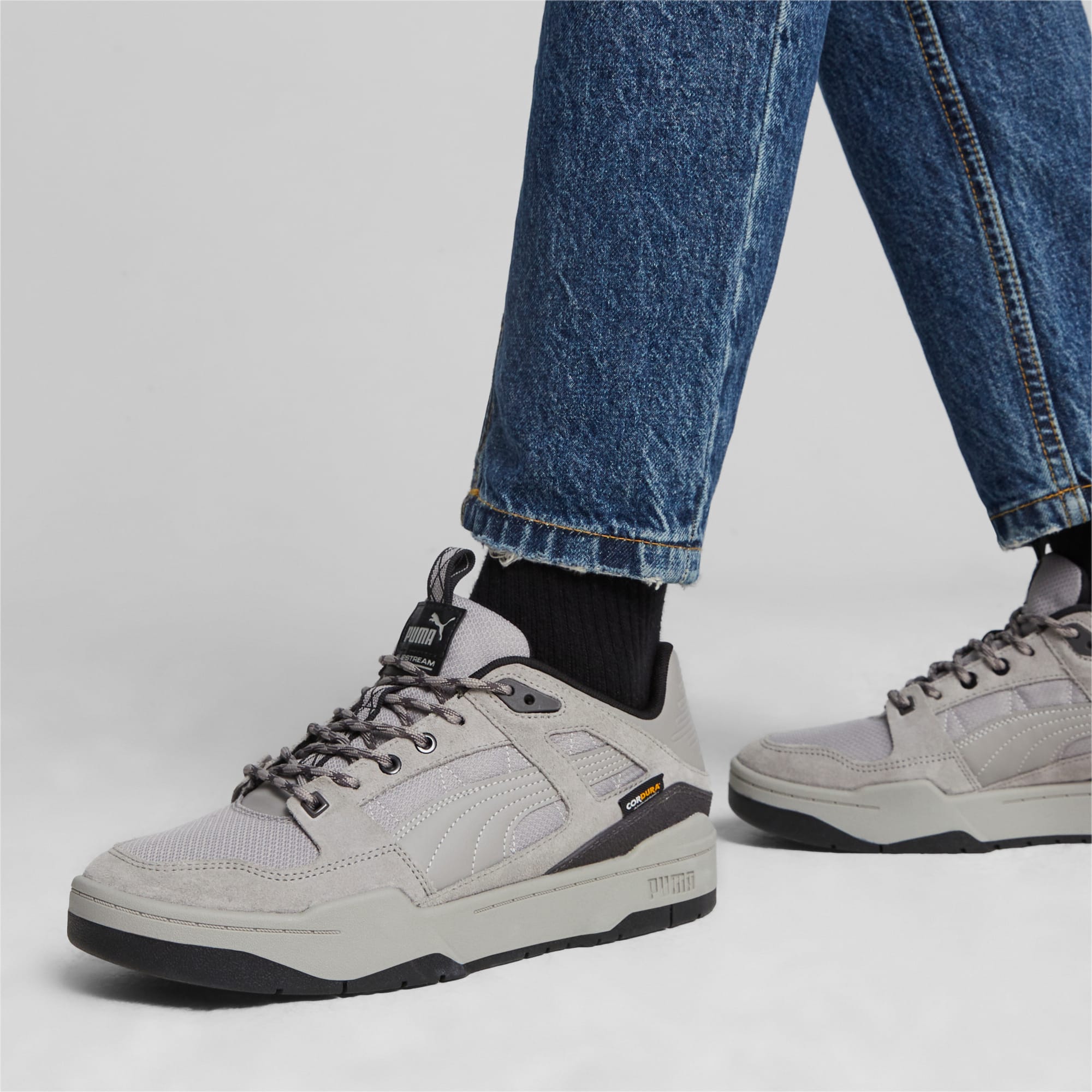 Men's PUMA Slipstream Cordura II Sneakers, Concrete Grey/Black, Size 35,5, Shoes