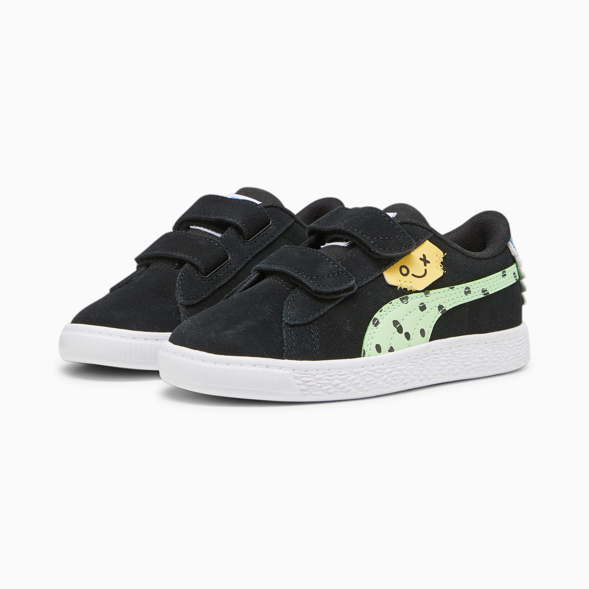 PUMA Suede Classic Mix Match Kids' Sneakers, Black/Spring Fern, Size 27,5, Shoes