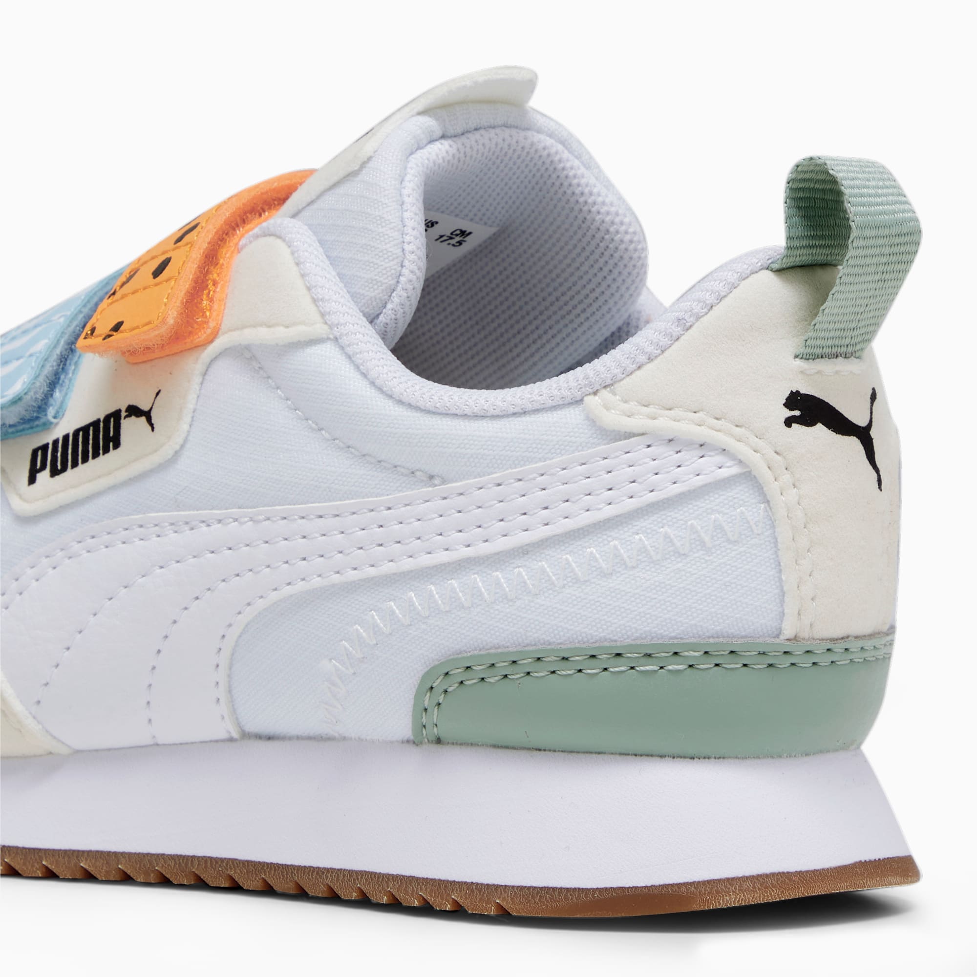 PUMA R78 Mix Match Kids' Sneakers, Warm White/Black, Size 27,5, Shoes