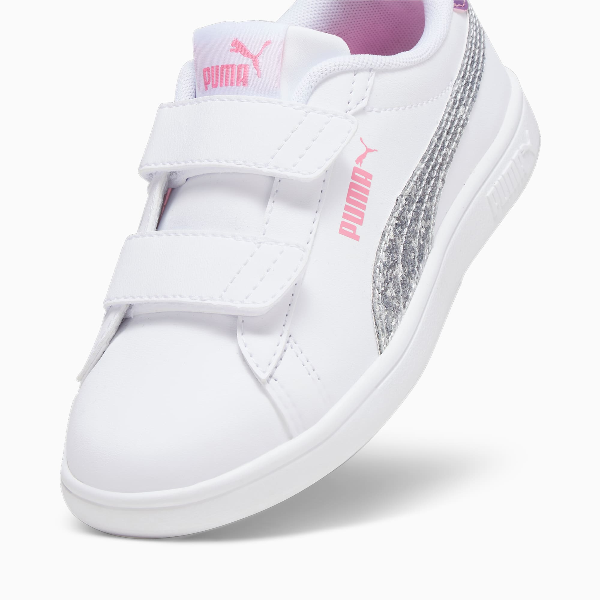 Scarpe Sneaker PUMA Smash 3.0 Star Glo Da Bambina, Viola/Rosa/Bianco/Altro