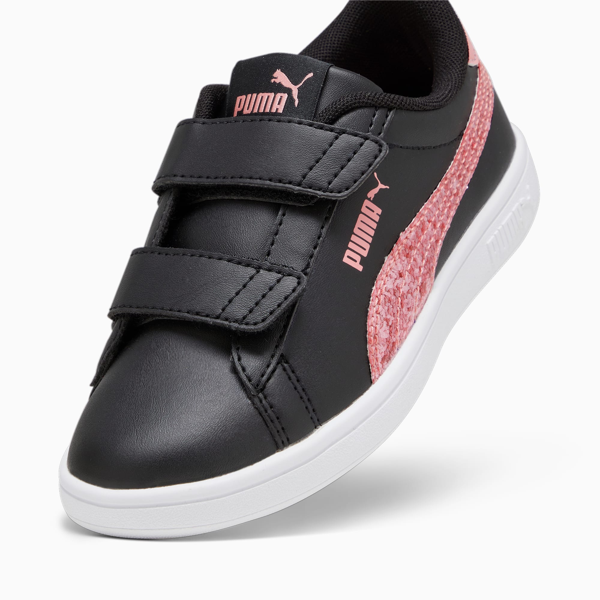 PUMA Smash 3.0 Star Glo Sneakers, Wit/Roze/Zwart
