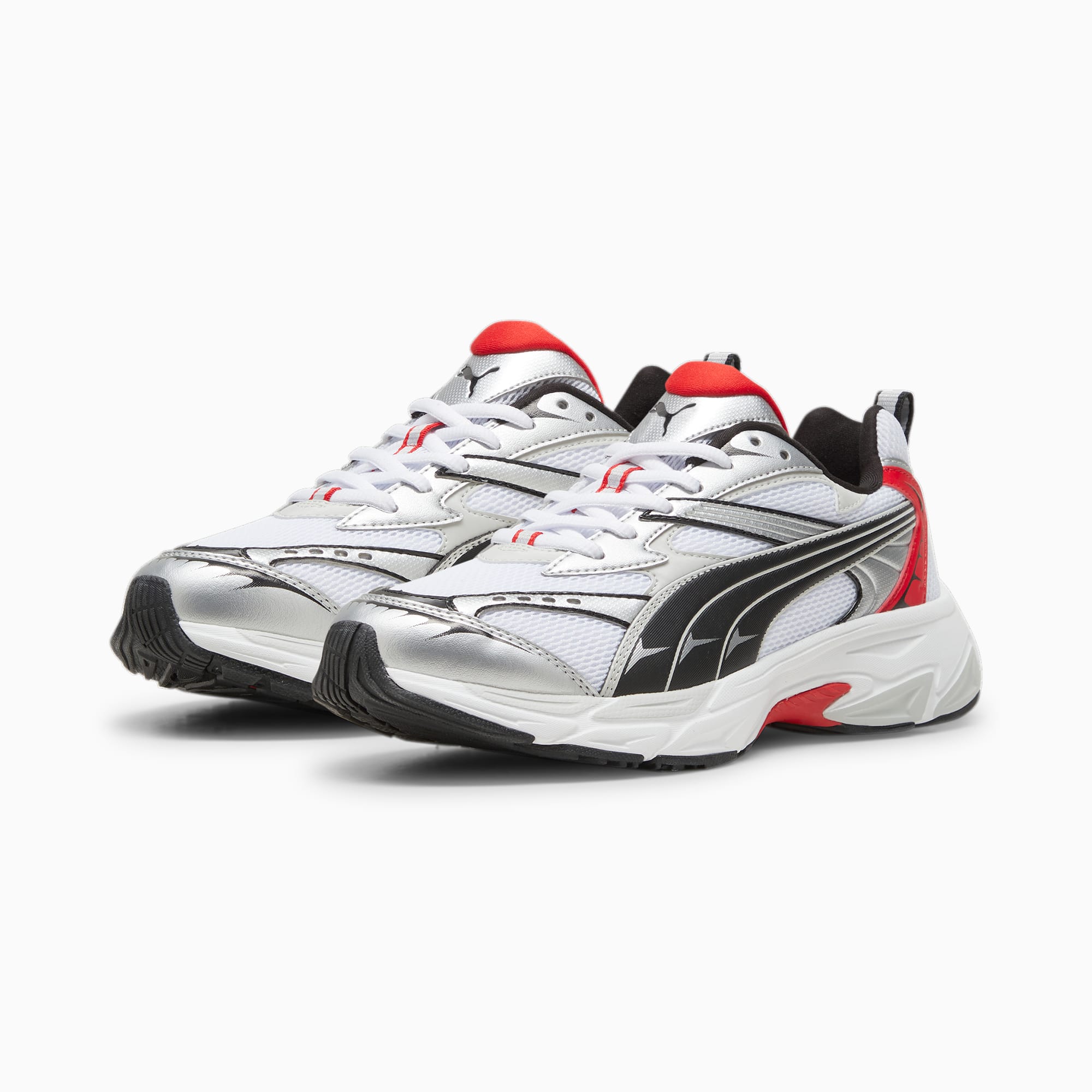Women's PUMA Morphic Sneakers, White/For All Time Red, Size 35,5, Shoes