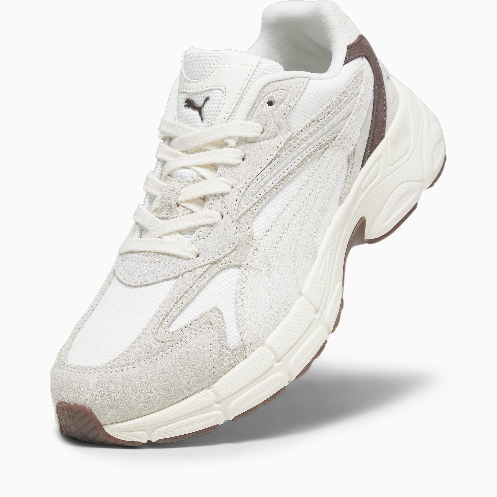Men's PUMA Teveris Nitro Corduroy Sneakers, Warm White/Chestnut Brown, Size 35,5, Shoes