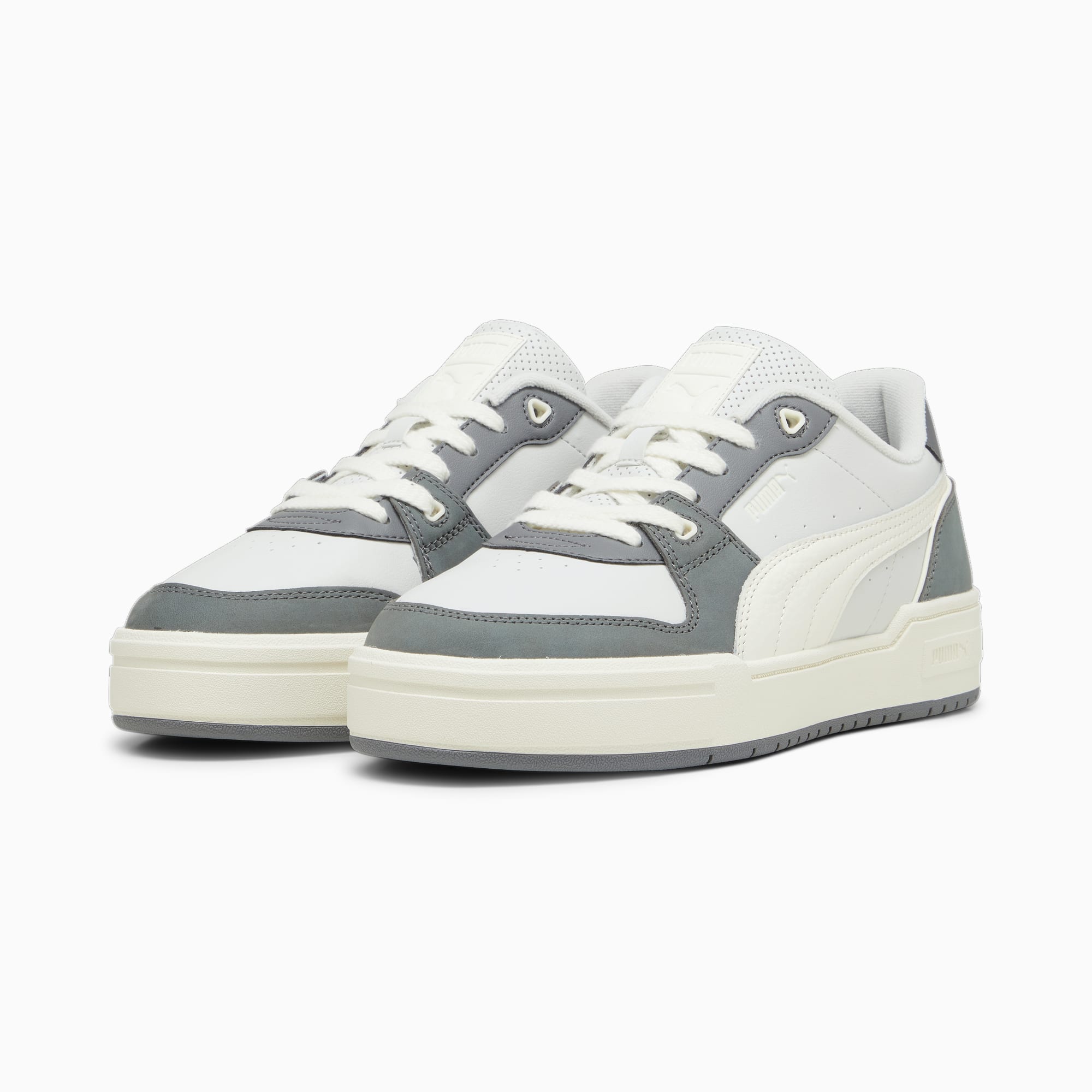 Men's PUMA Ca Pro Lux II Sneakers, Feather Grey/Cool Dark Grey/Warm White, Size 35,5, Shoes