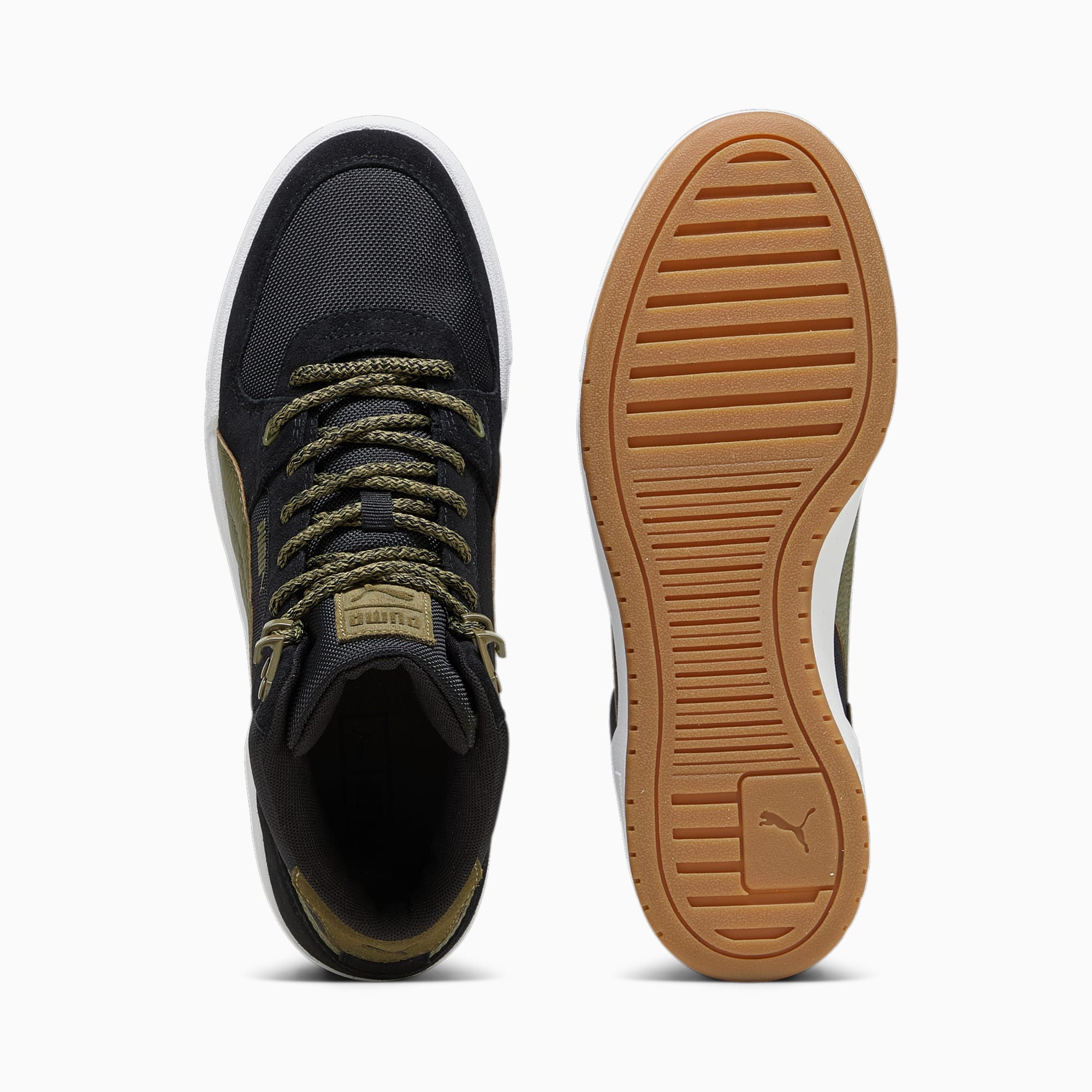 Men's PUMA Ca Pro Mid Trail Sneakers, Black/Olive Drab, Size 35,5, Shoes