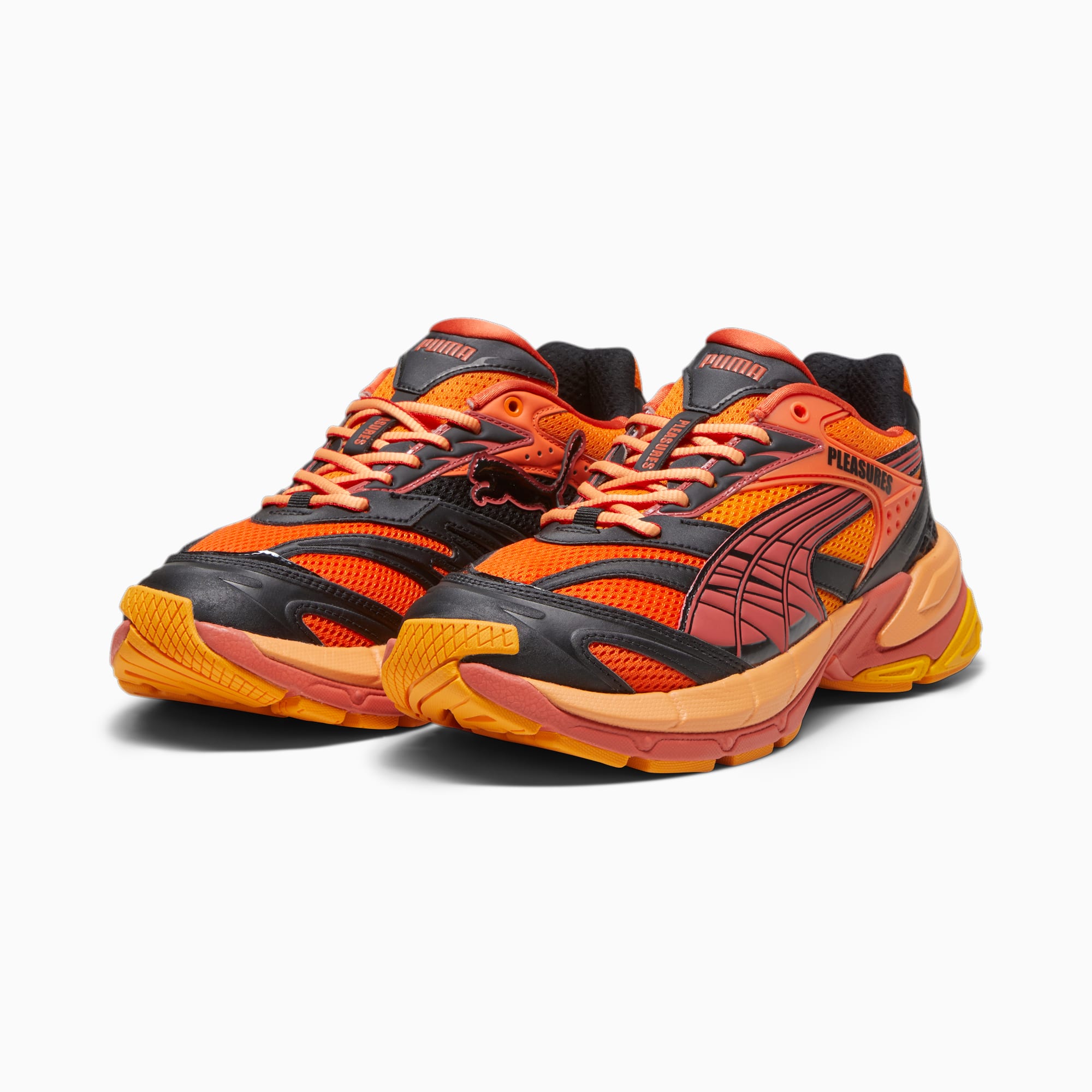 Women's PUMA X Pleasures Velophasis Layers Sneakers, Cayenne Pepper/Astro Red, Size 35,5, Shoes