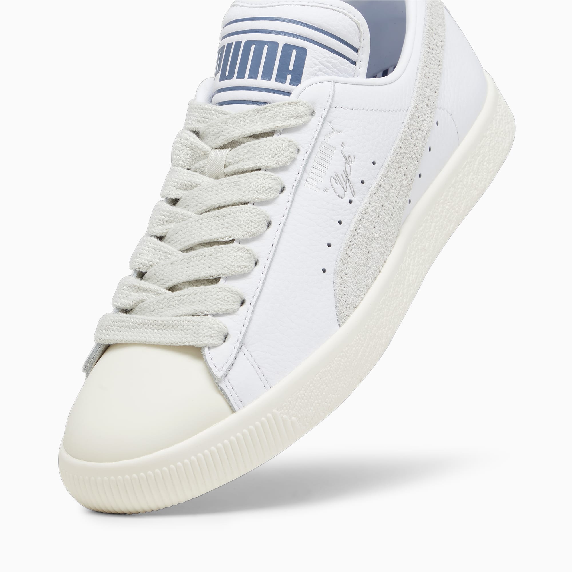 Men's PUMA X Rhuigi Clyde Sneakers, Pristine/Sedate Grey/White, Size 35,5, Shoes
