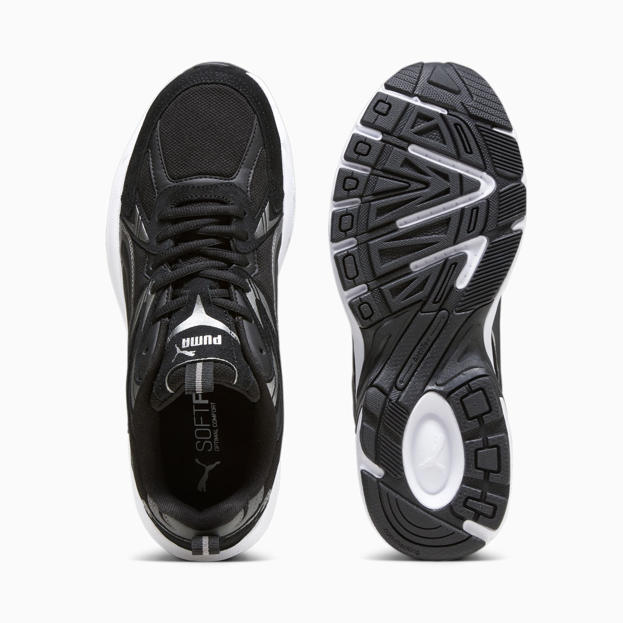 PUMA Chaussure Sneakers Milenio Tech Suede, Noir/Gris/Argent