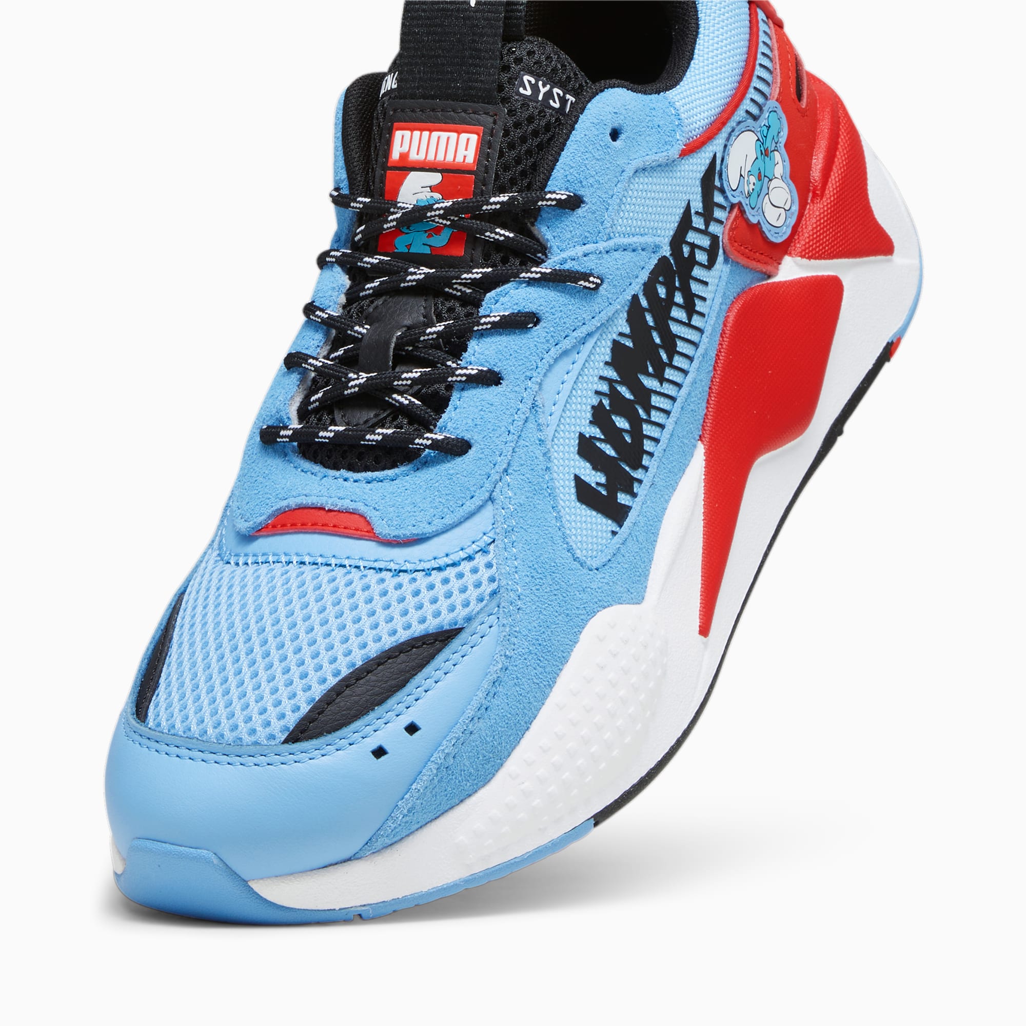 Women's PUMA X The Smurfs Rs-x Sneakers, Light Blue/Red, Size 35,5, Shoes