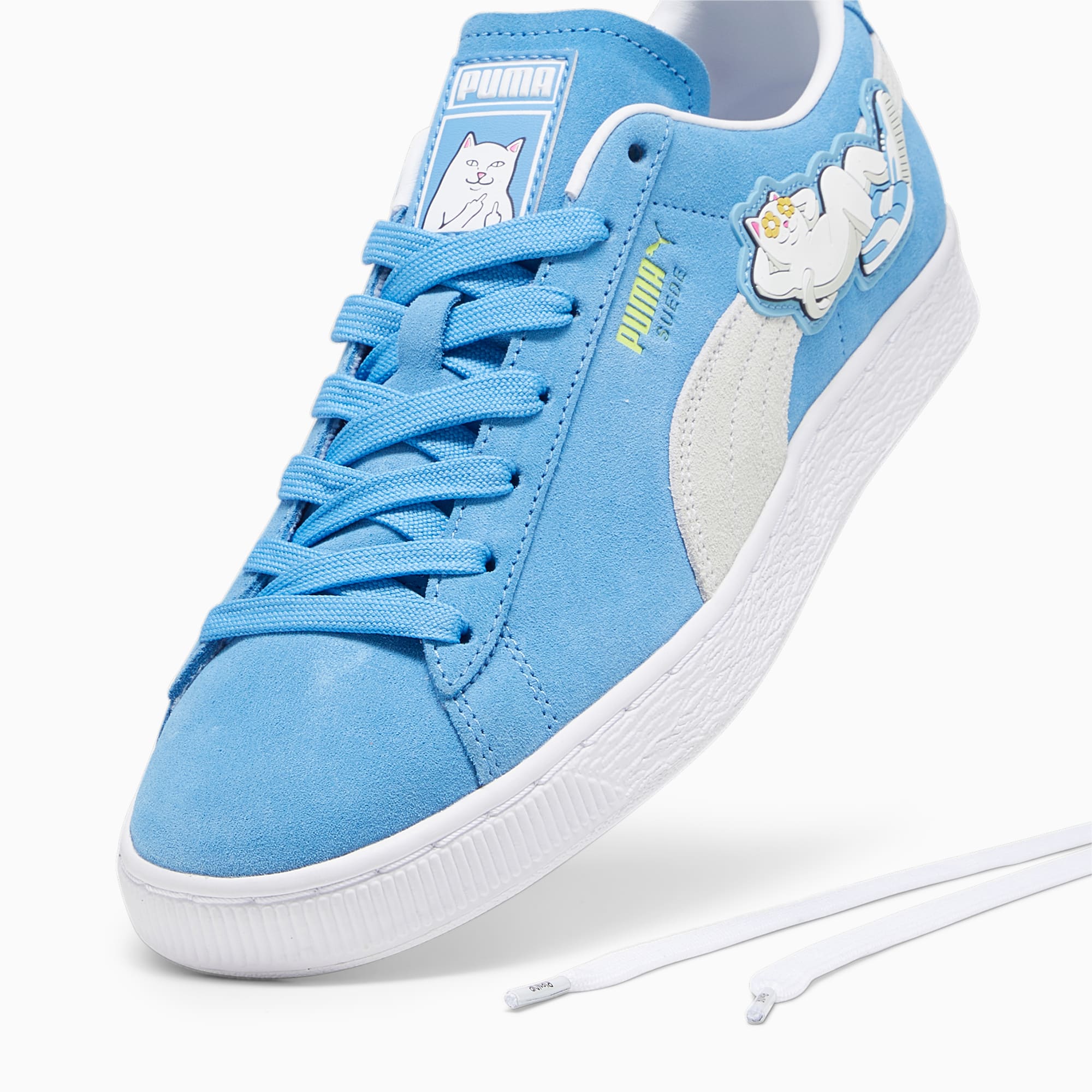 Women's PUMA X Ripndip Suede Blue Sneakers, Regal Blue/White, Size 35,5, Shoes