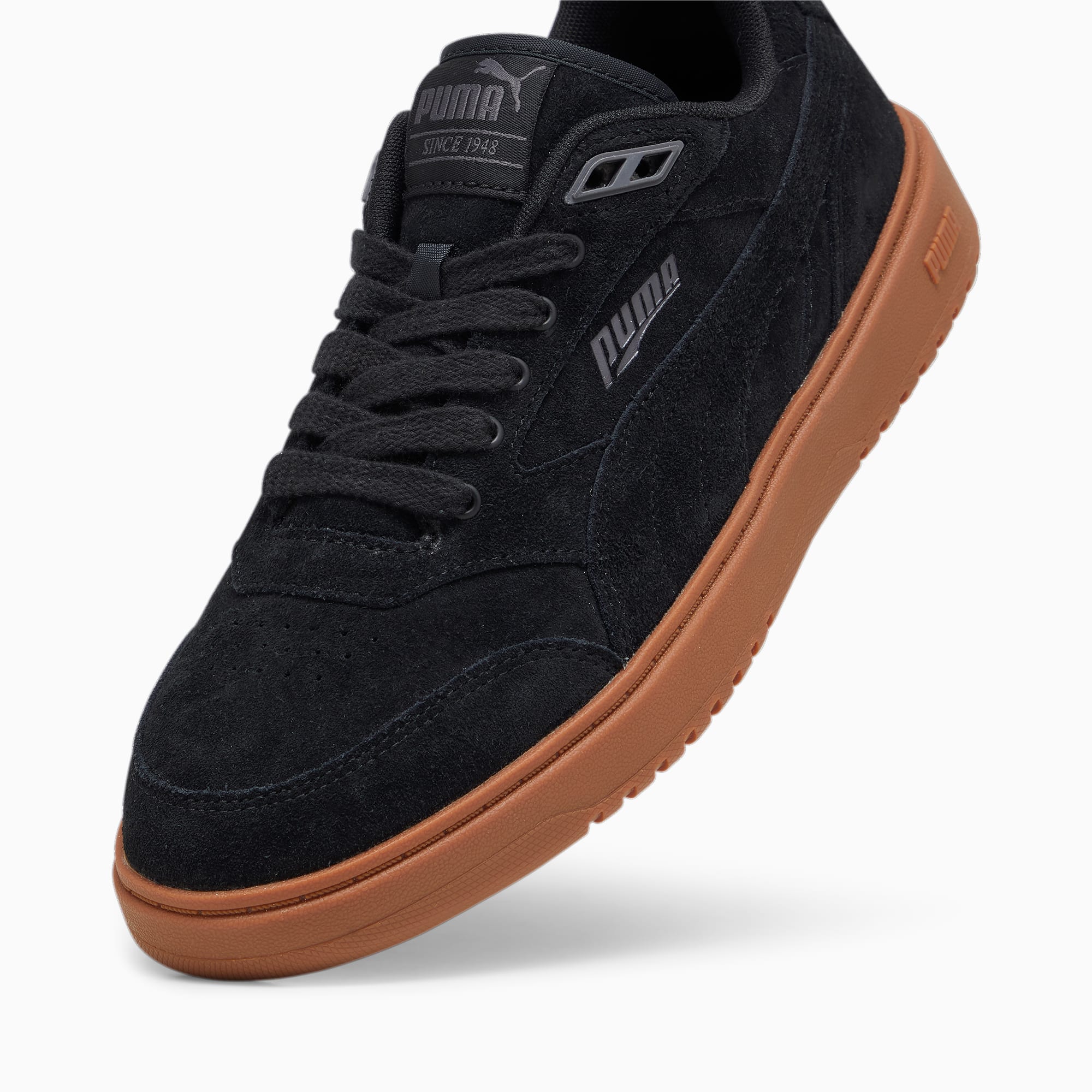 PUMA Doublecourt Suede Sneakers Voor Heren, Zwart